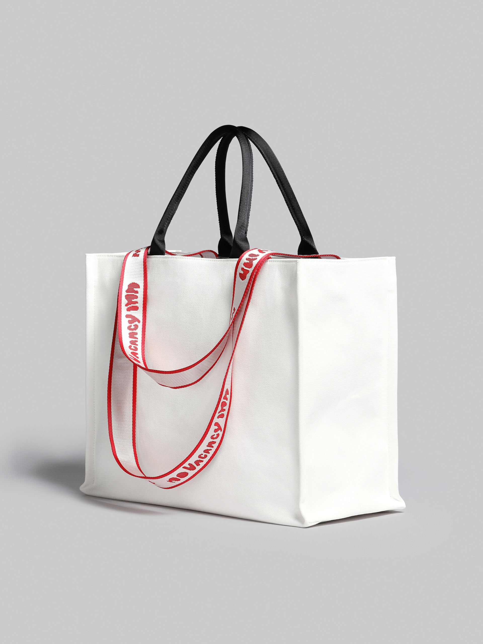 Marni x No Vacancy Inn - Bey Tote Bag in white canvas - Shopping Bags - Image 3