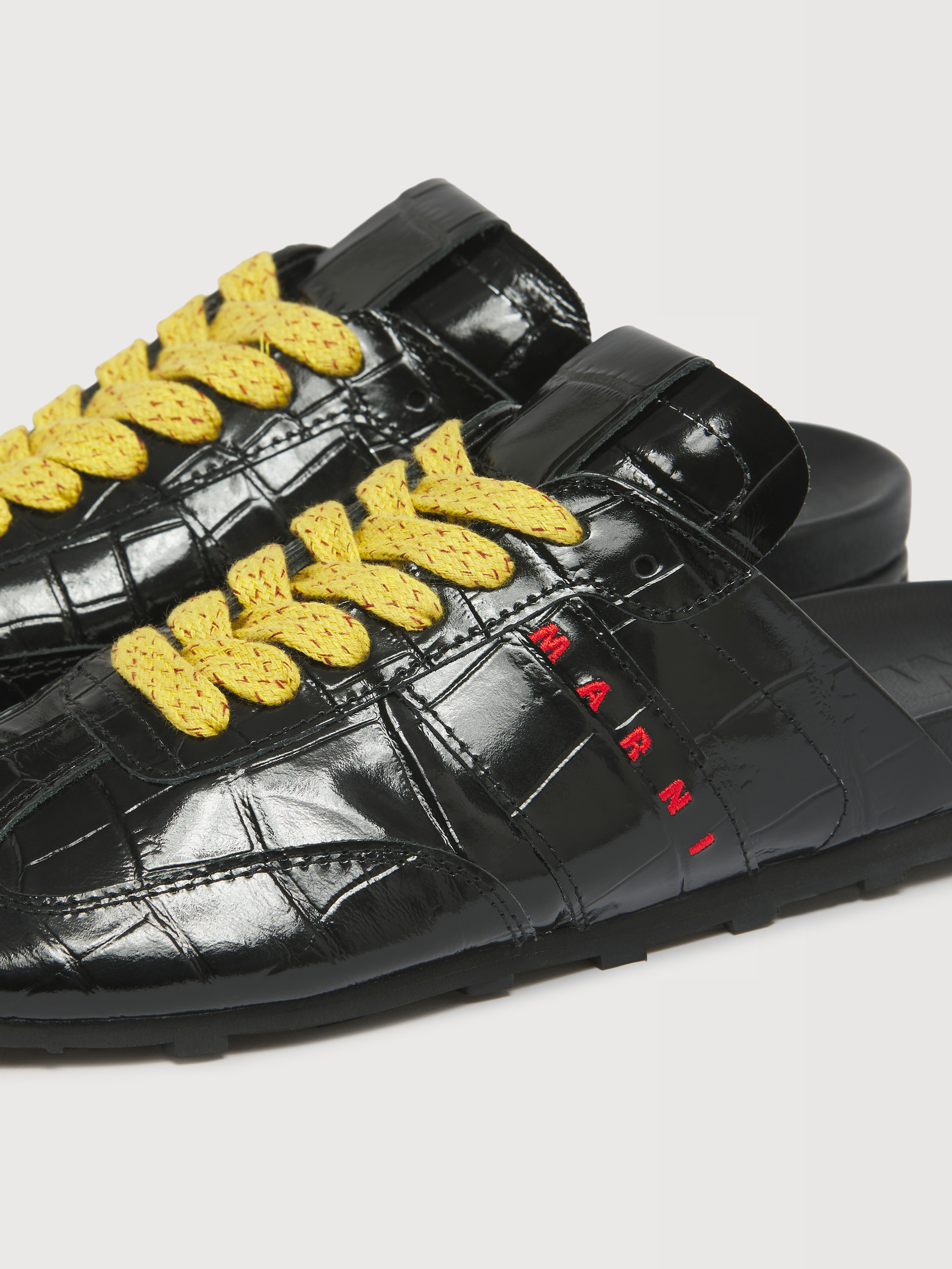 Brown croc-effect leather Softy Soccer slip-on sneaker - Sneakers - Image 5