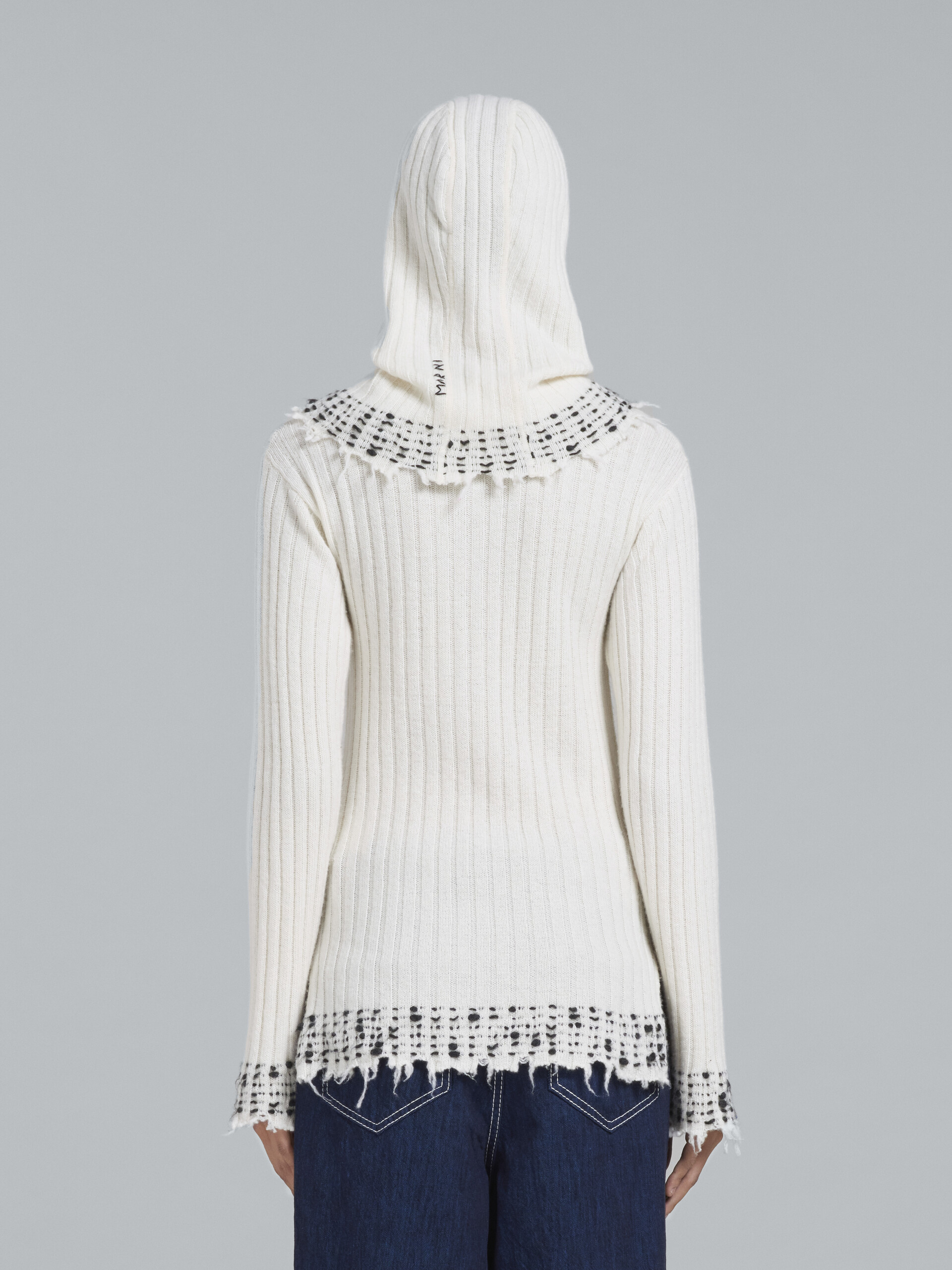 White knitted wool sweater - Pullovers - Image 3