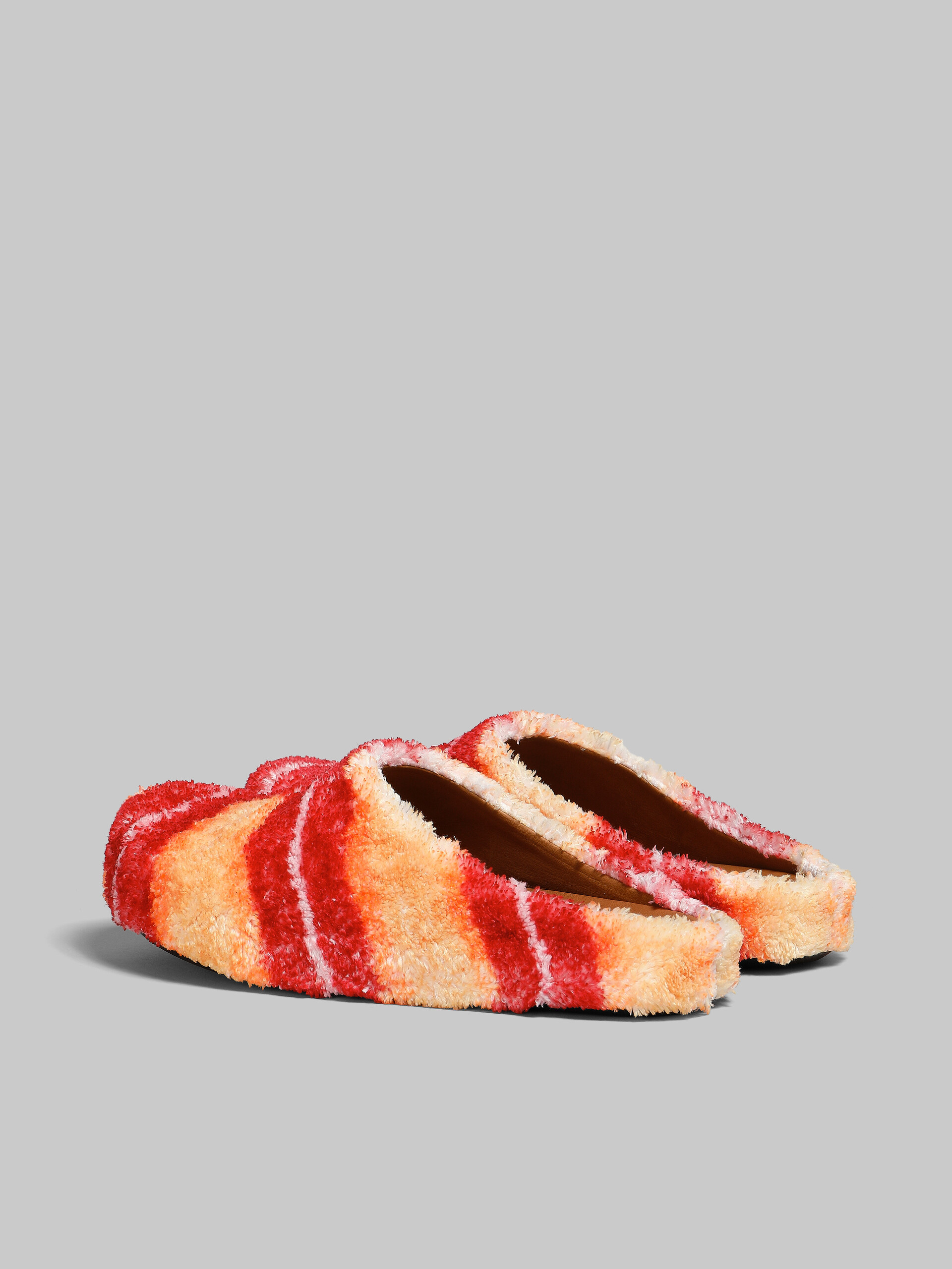 Red striped Terry Fussbett sabot - Clogs - Image 3
