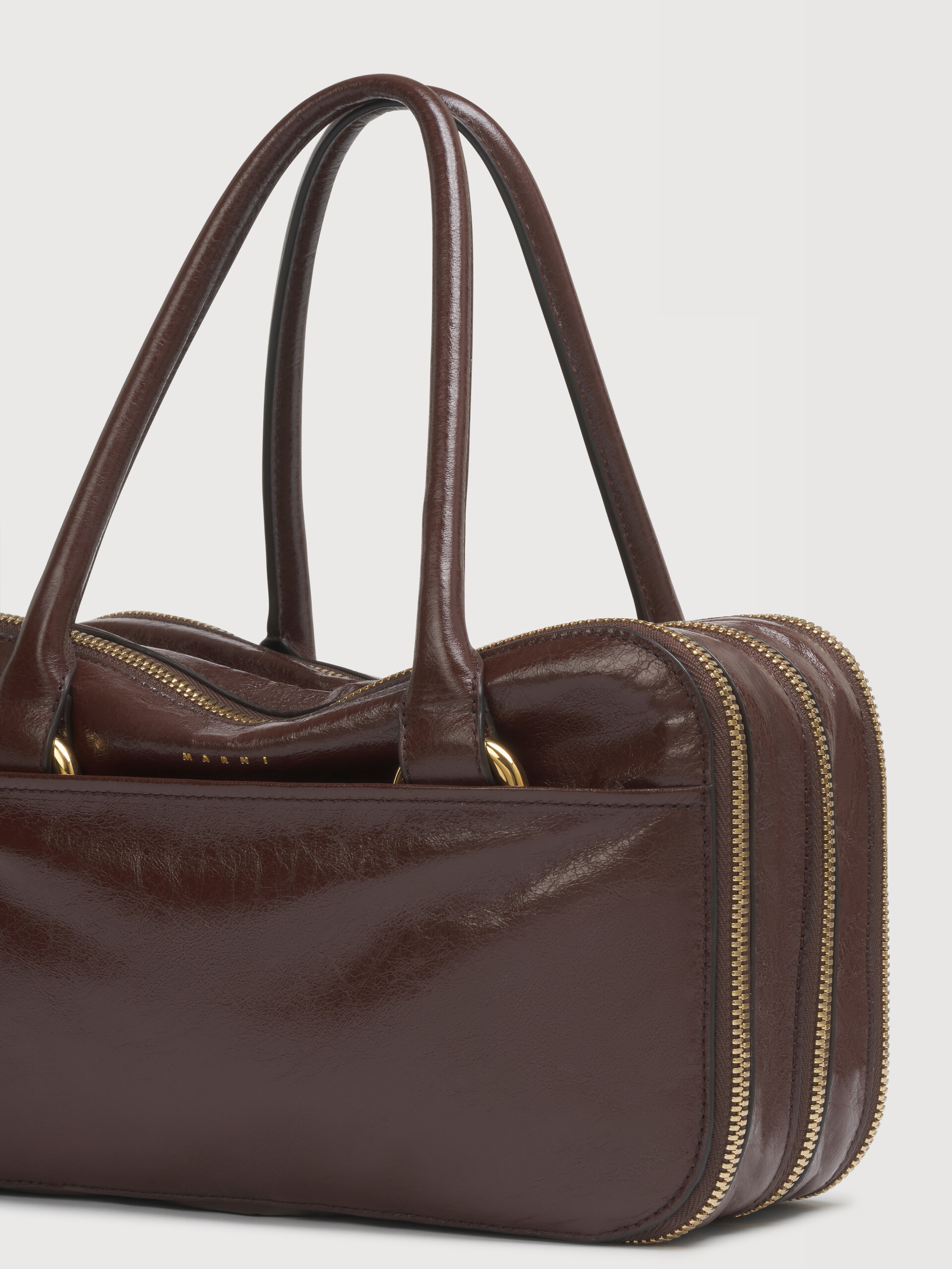 Brown leather small Boxyne bag - Handbags - Image 4