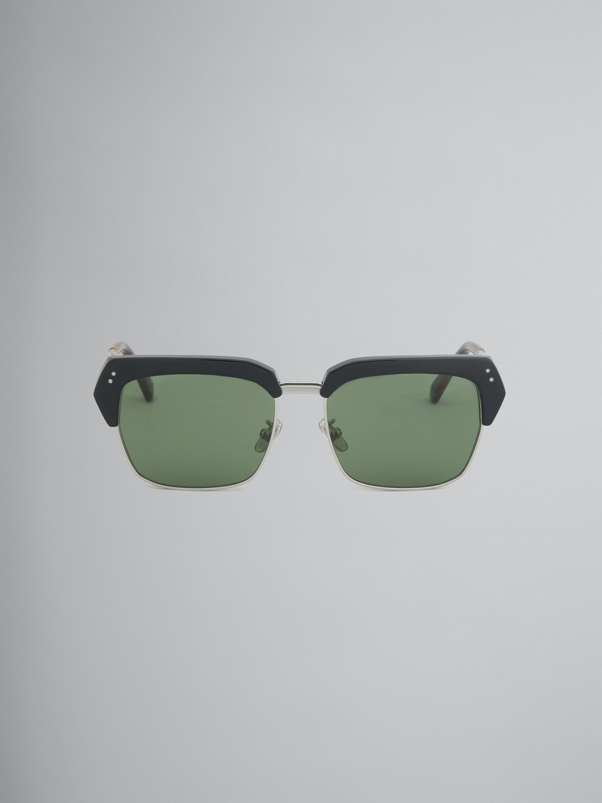 Green THREE GORGES metal and acetate sunglasses - Optical - Image 1
