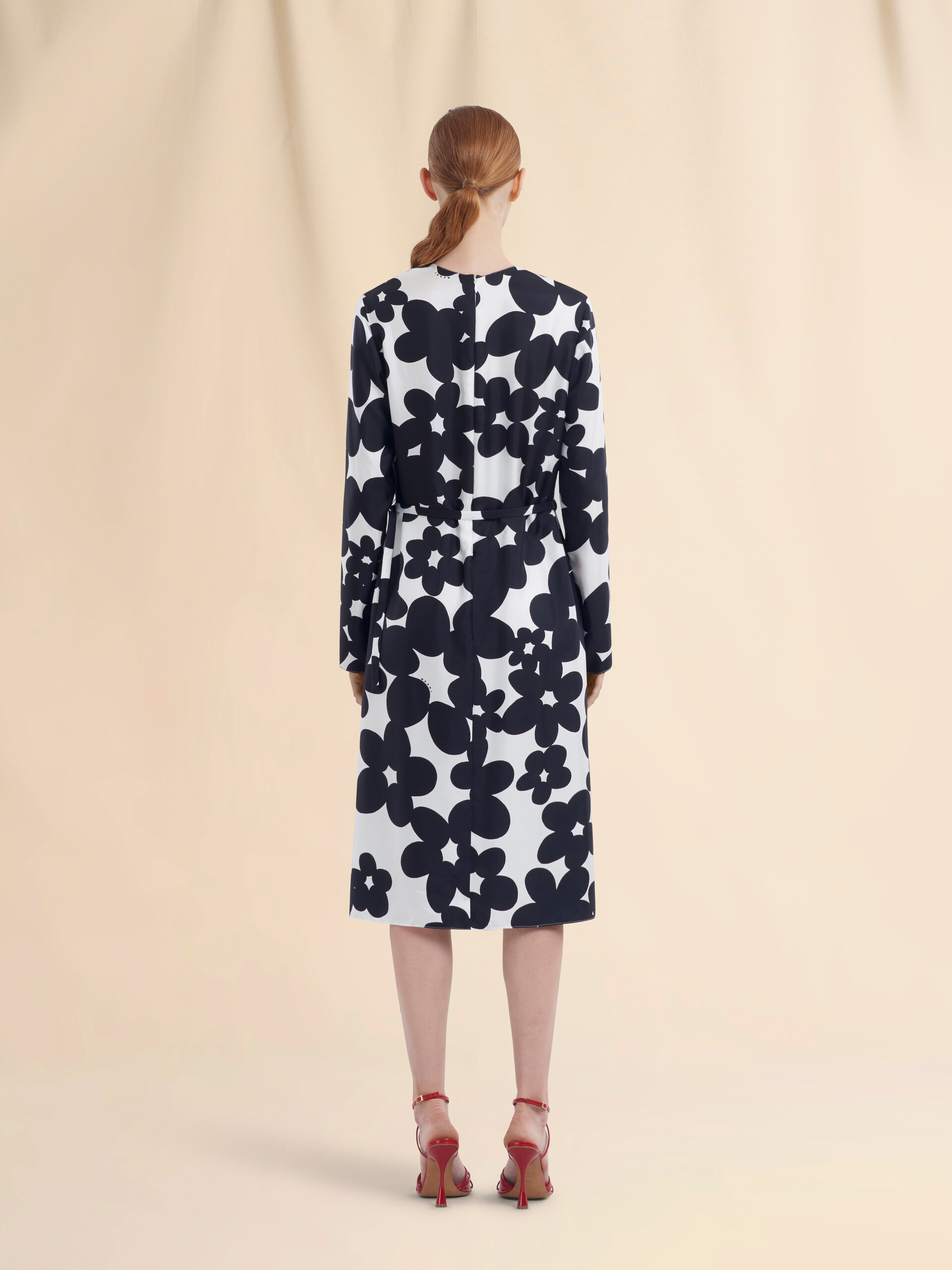 Black and white Dilles print silk dress - Dresses - Image 3