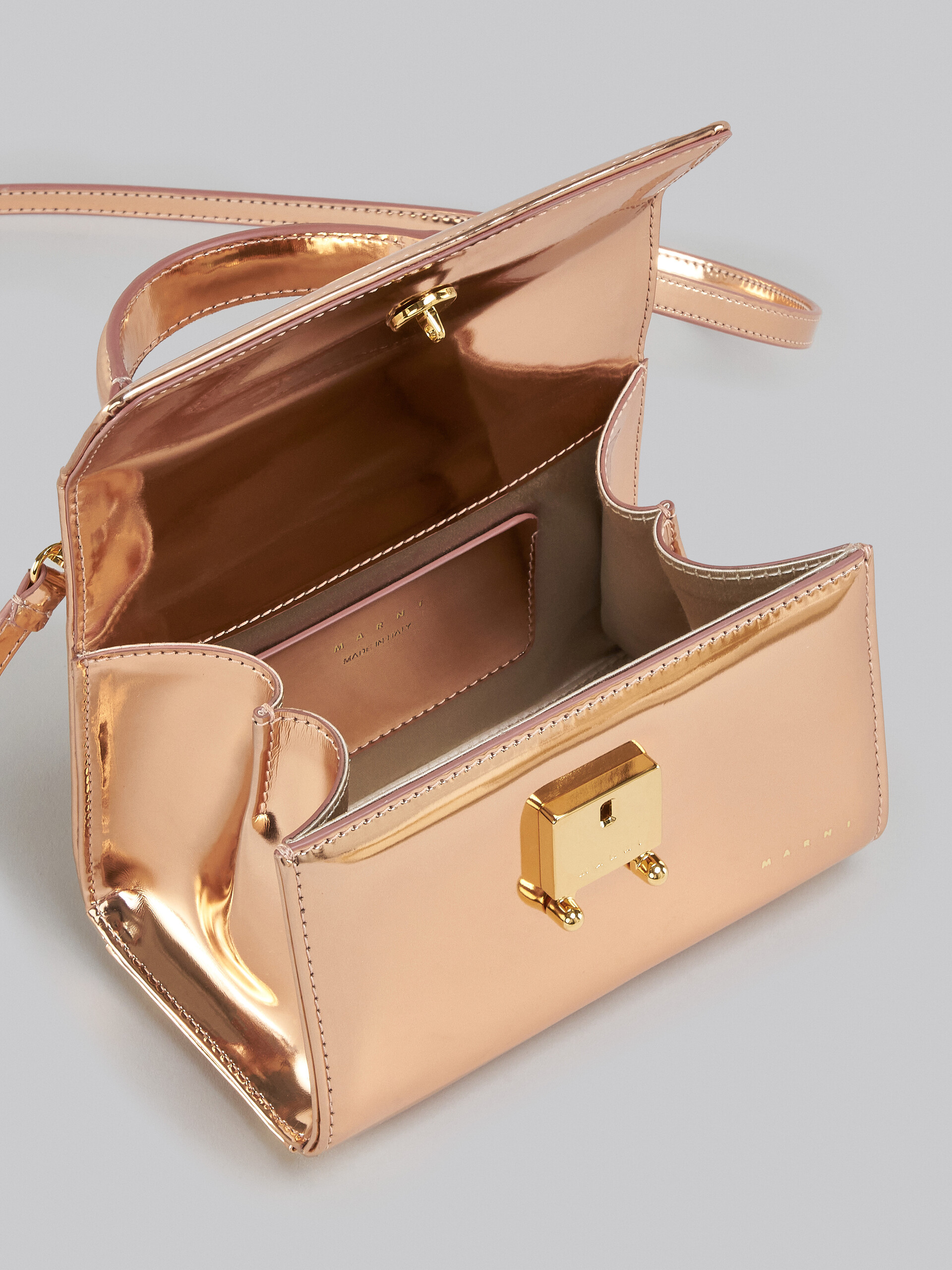 Relativity Mini Bag in rose gold mirrored leather - Handbags - Image 4