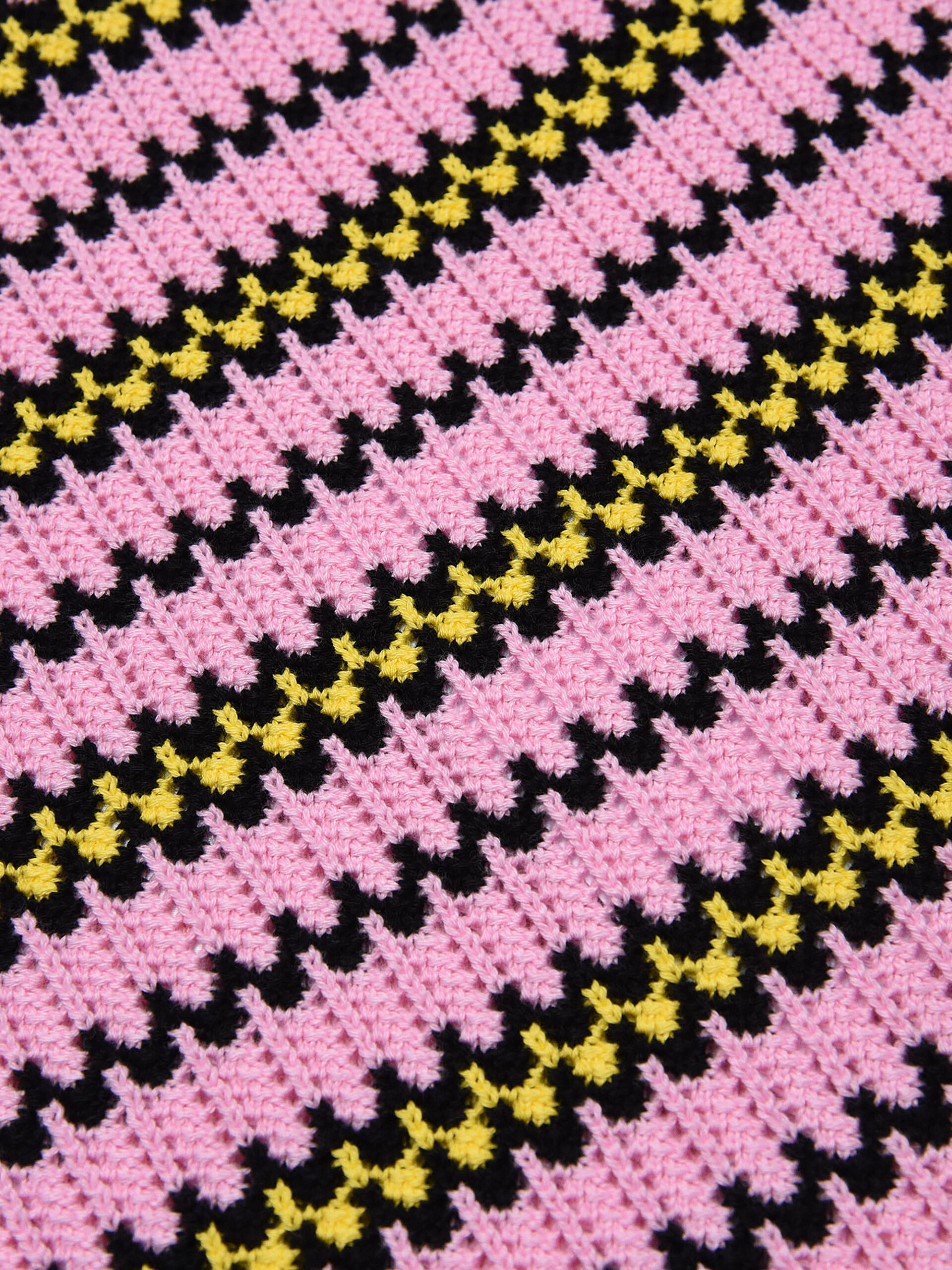 Mehrfarbiger Rock aus Baumwolle mit rosafarbenen Streifen - Röcke - Image 3