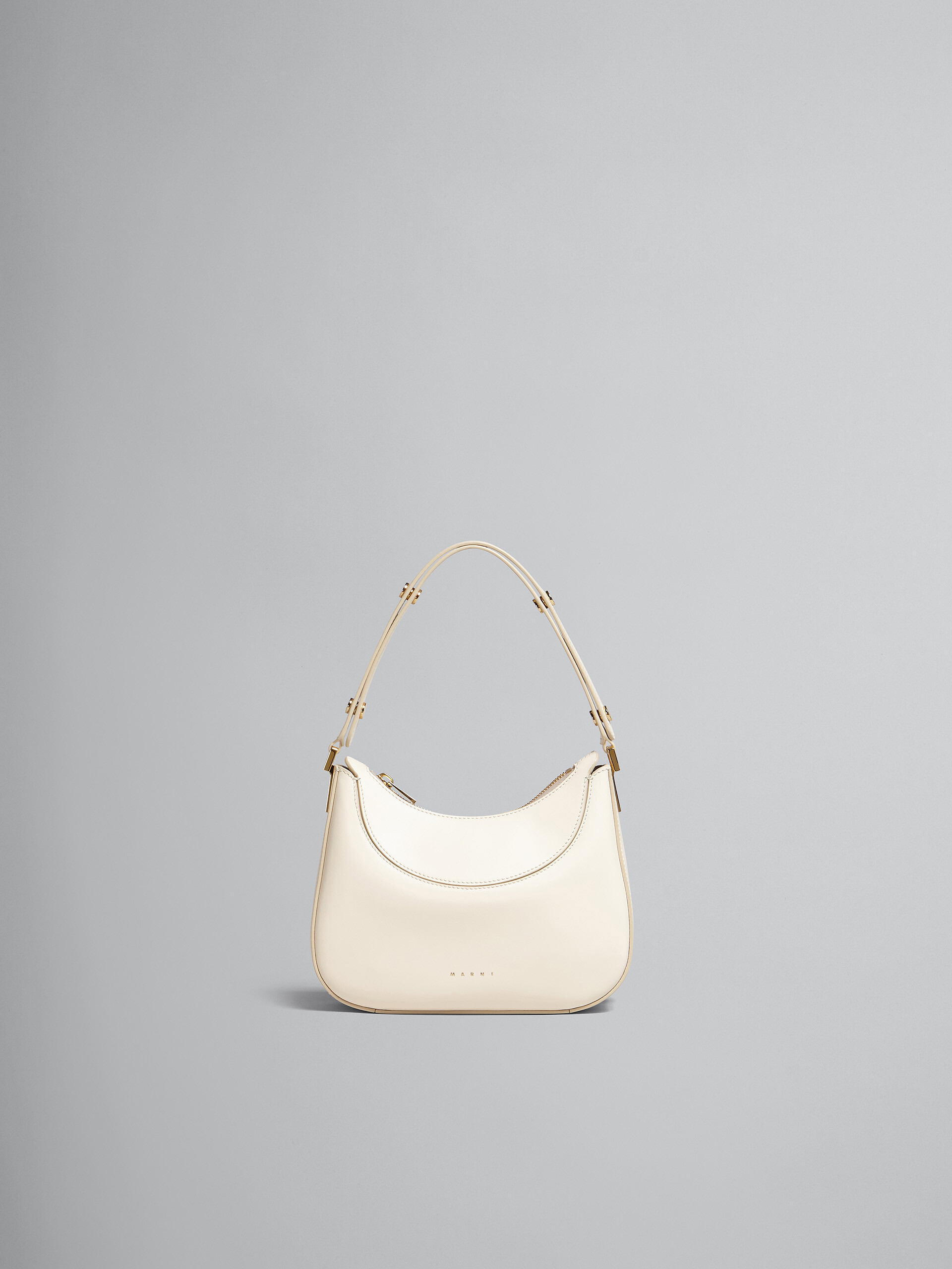 Milano mini bag in white leather - Handbags - Image 1