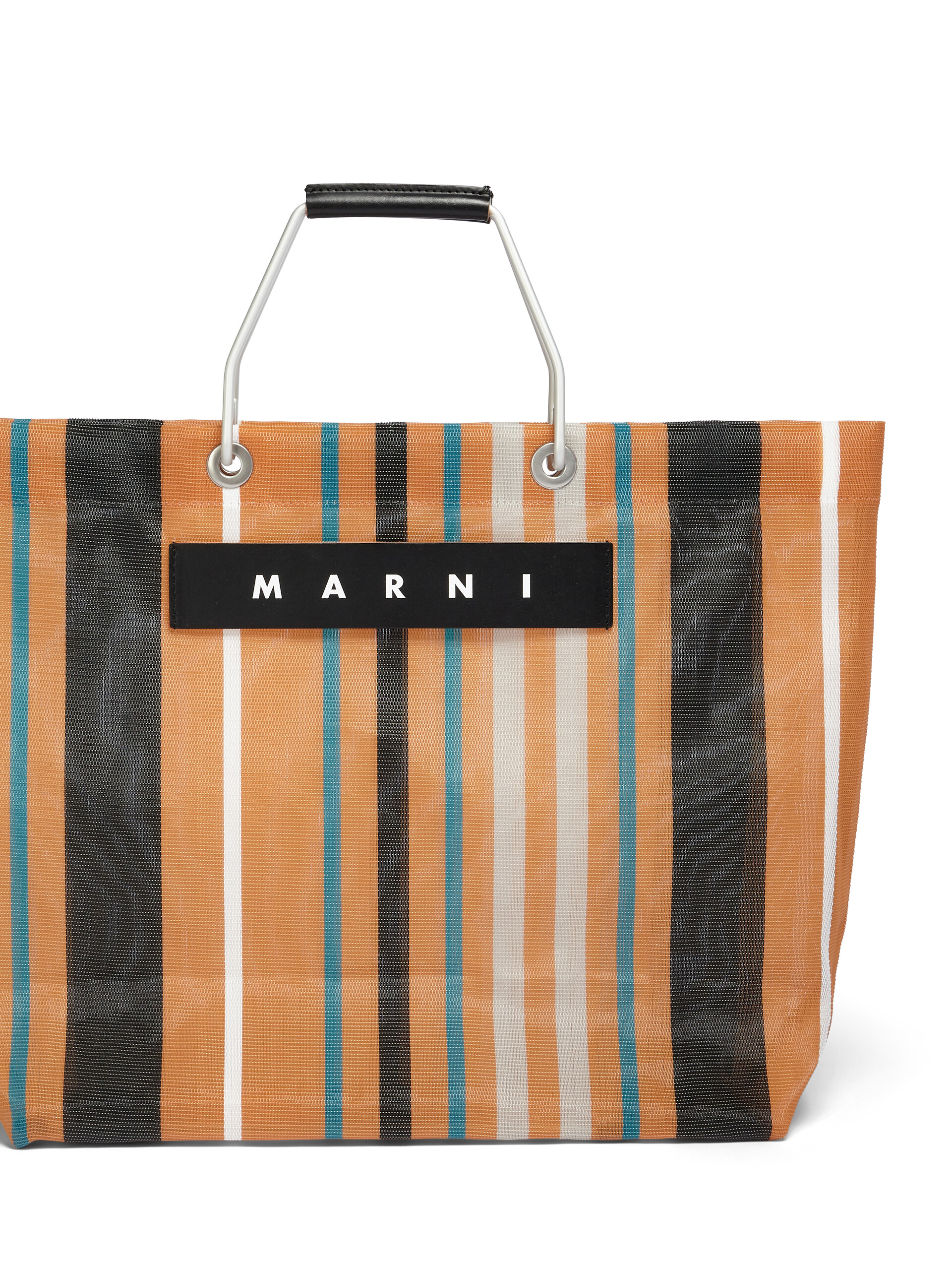 MARNI MARKET STRIPE multicolor orange bag - Shopping Bags - Image 4