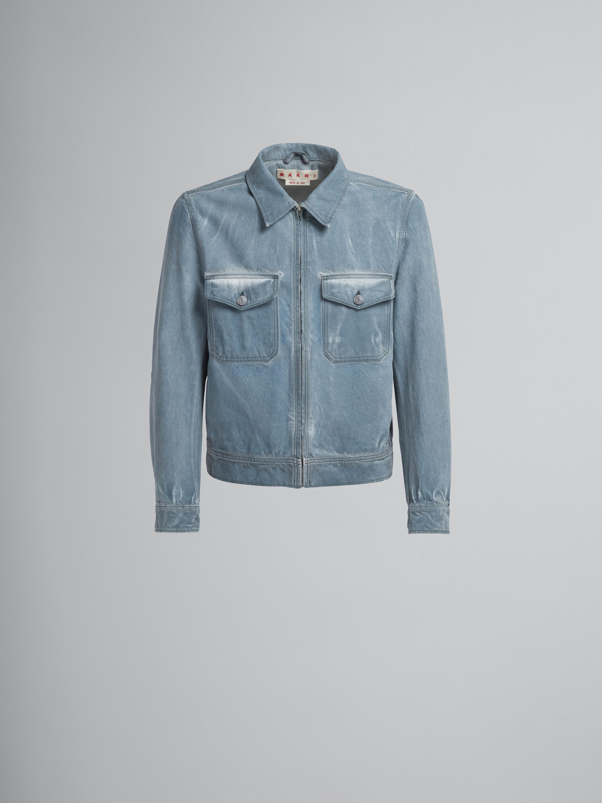 Grey cotton drill jacket - Jackets - Image 1