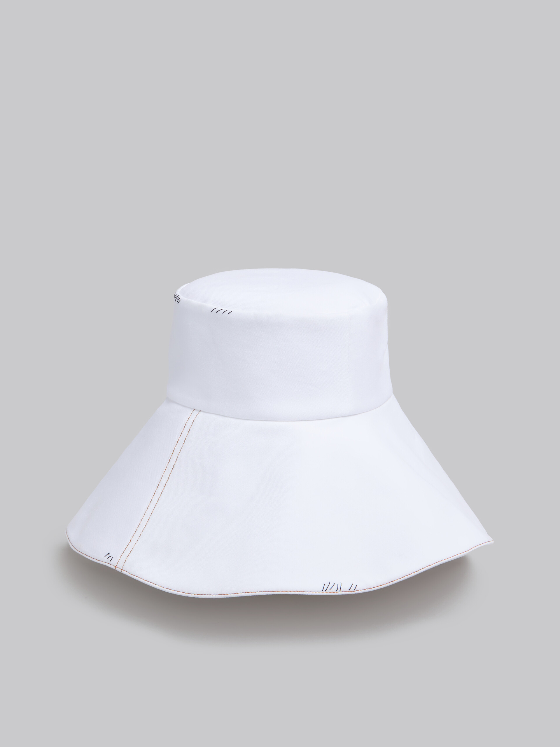 Cappello bucket in denim blu con impunture Marni - Cappelli - Image 3