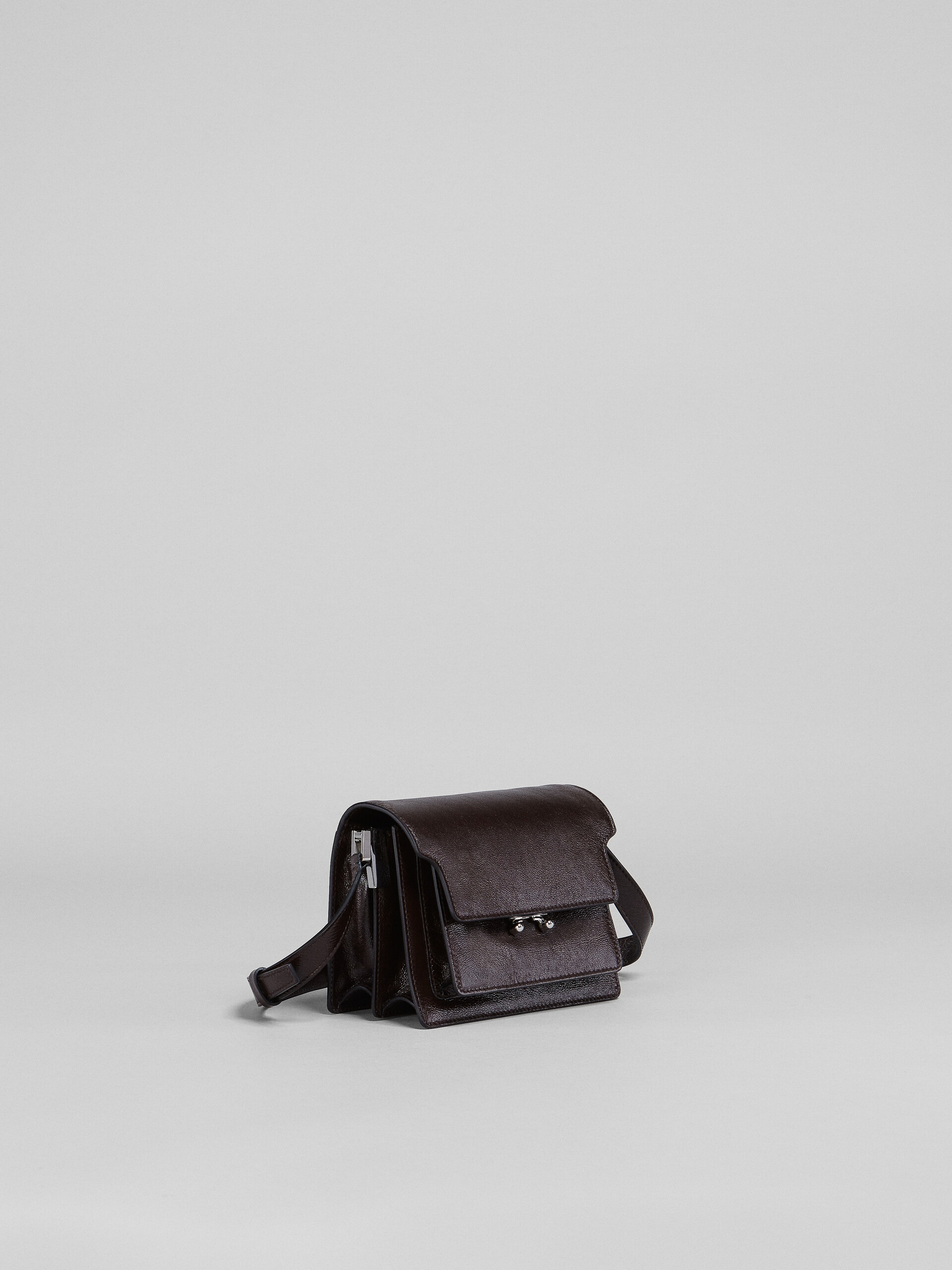 TRUNK SOFT mini bag in brown leather - Shoulder Bags - Image 4