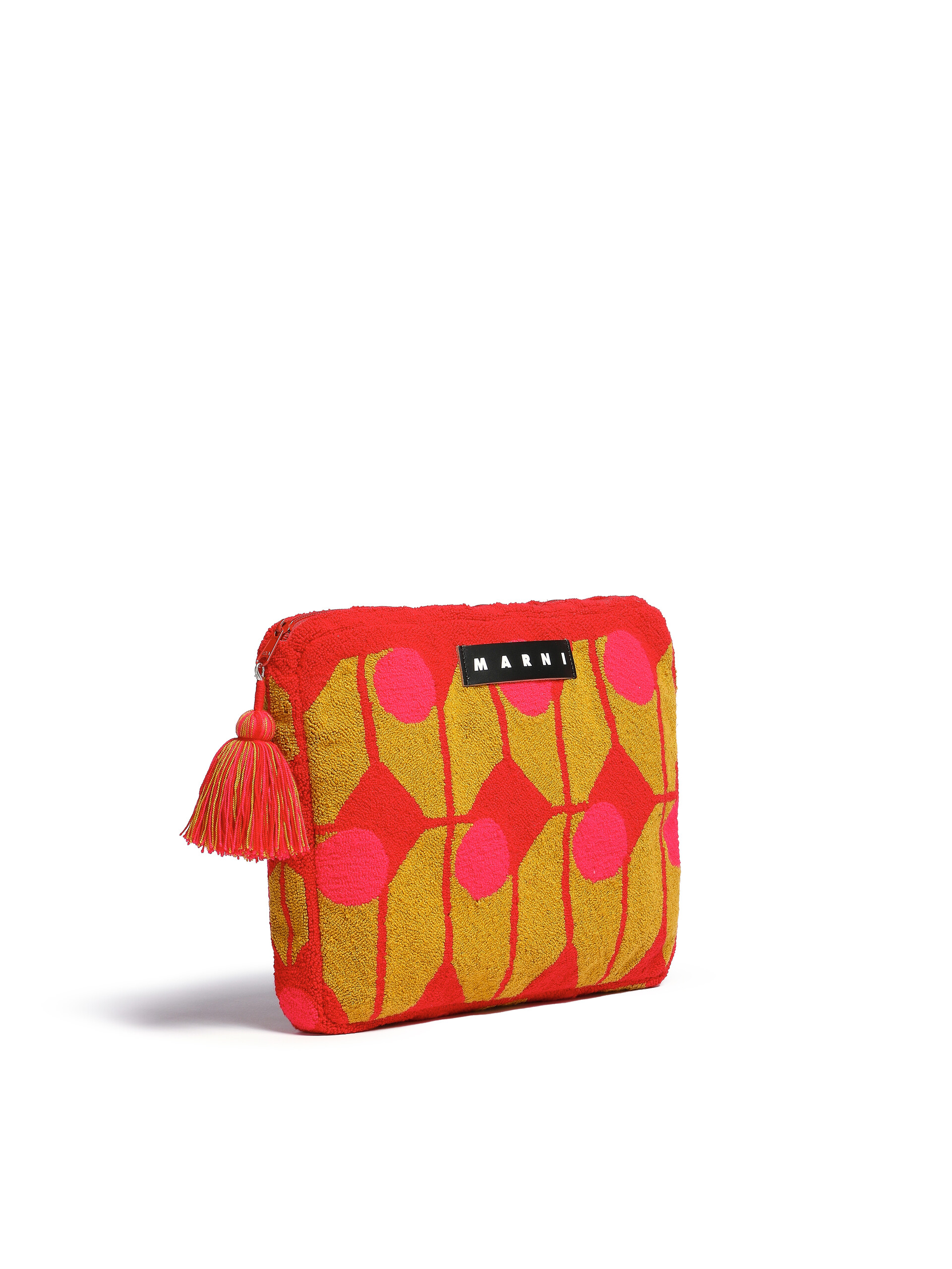 Red and gold Marni Market wool laptop case - Bags - Image 2