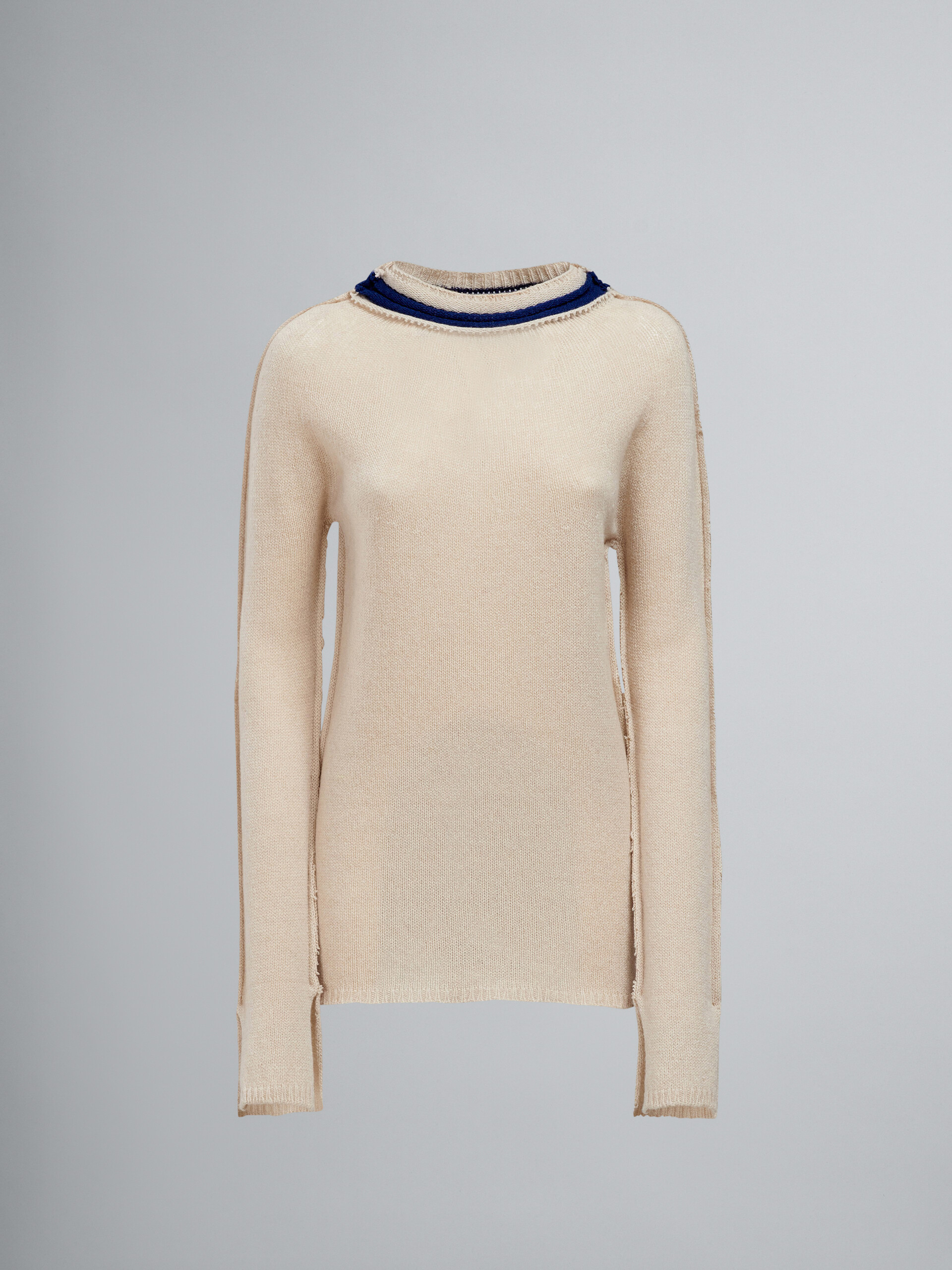 Cashwool long crewneck sweater - Pullovers - Image 1