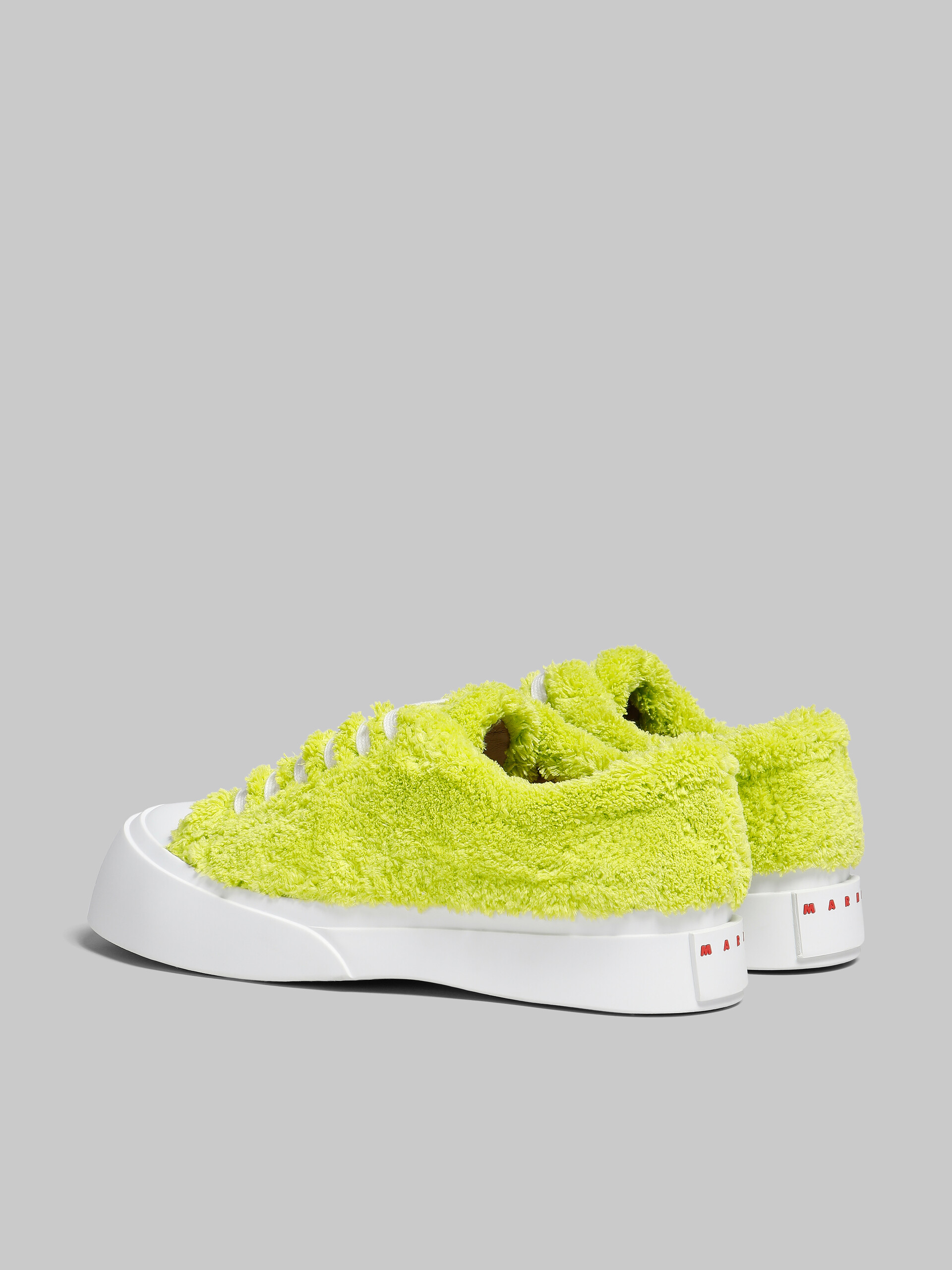 Sneakers à lacets Pablo en tissu-éponge vert - Sneakers - Image 3