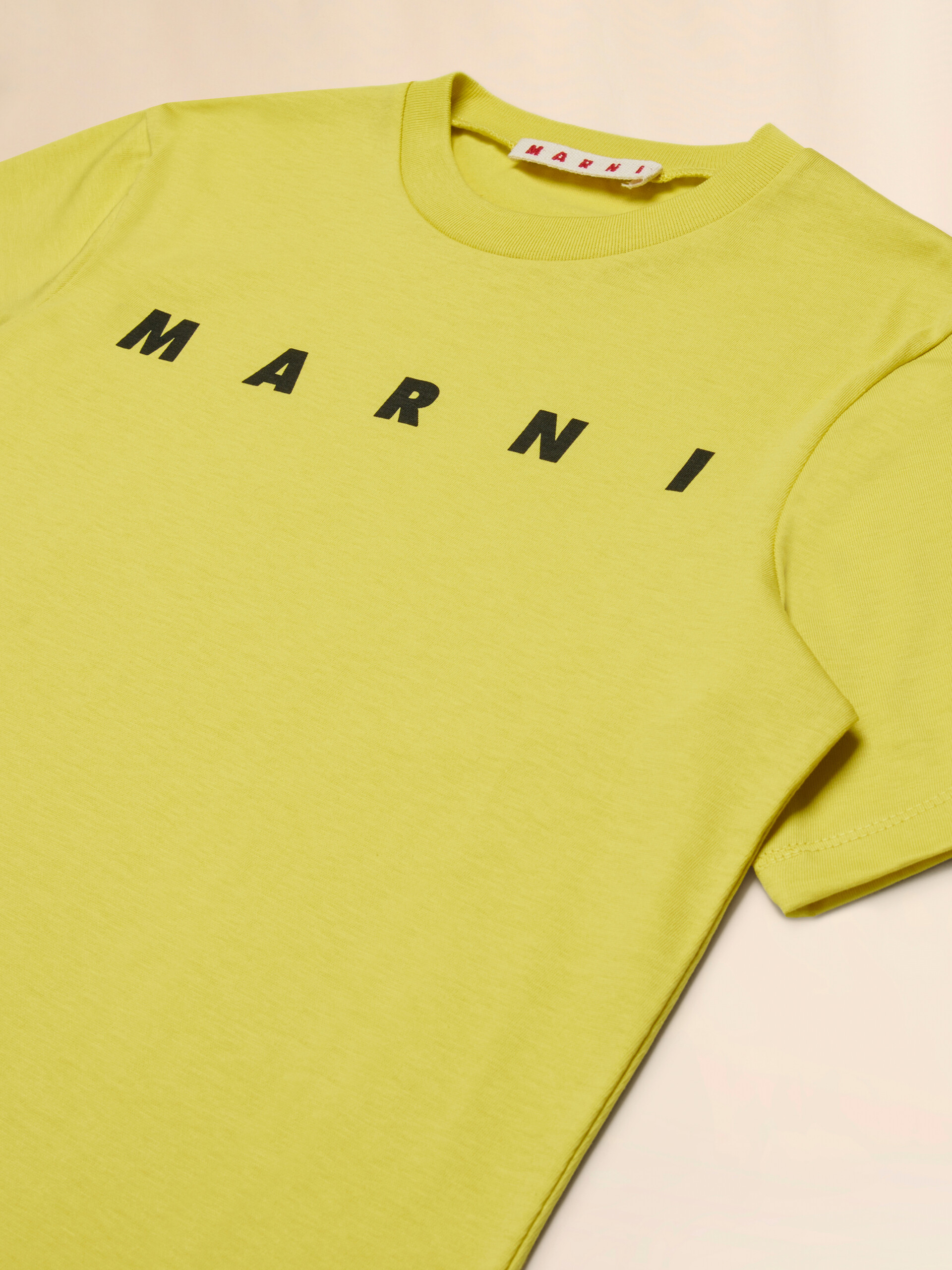 Yellow cotton T-shirt with Marni print - T-shirts - Image 3