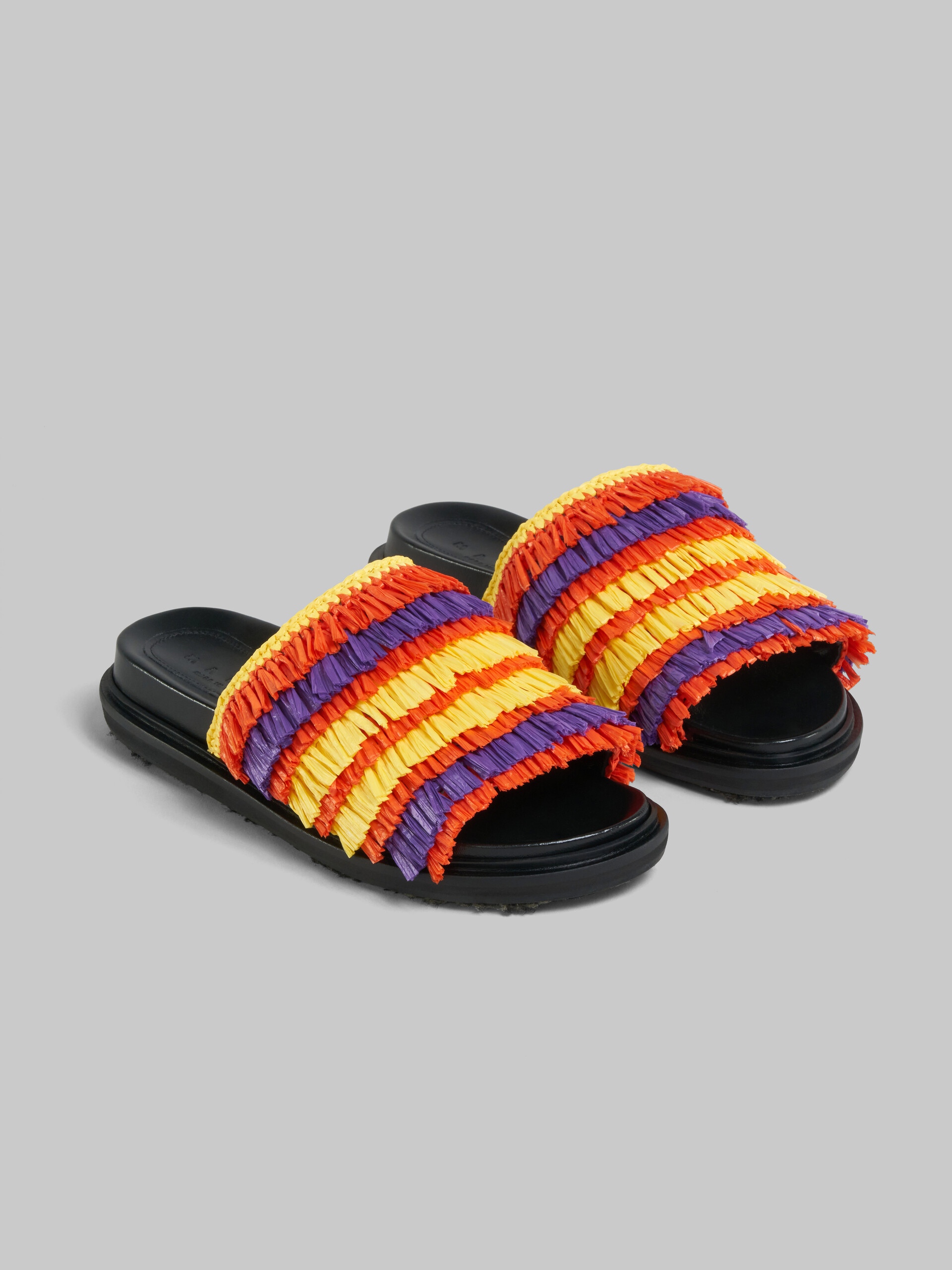 Multicoloured fringe slide sandal - Sandals - Image 5