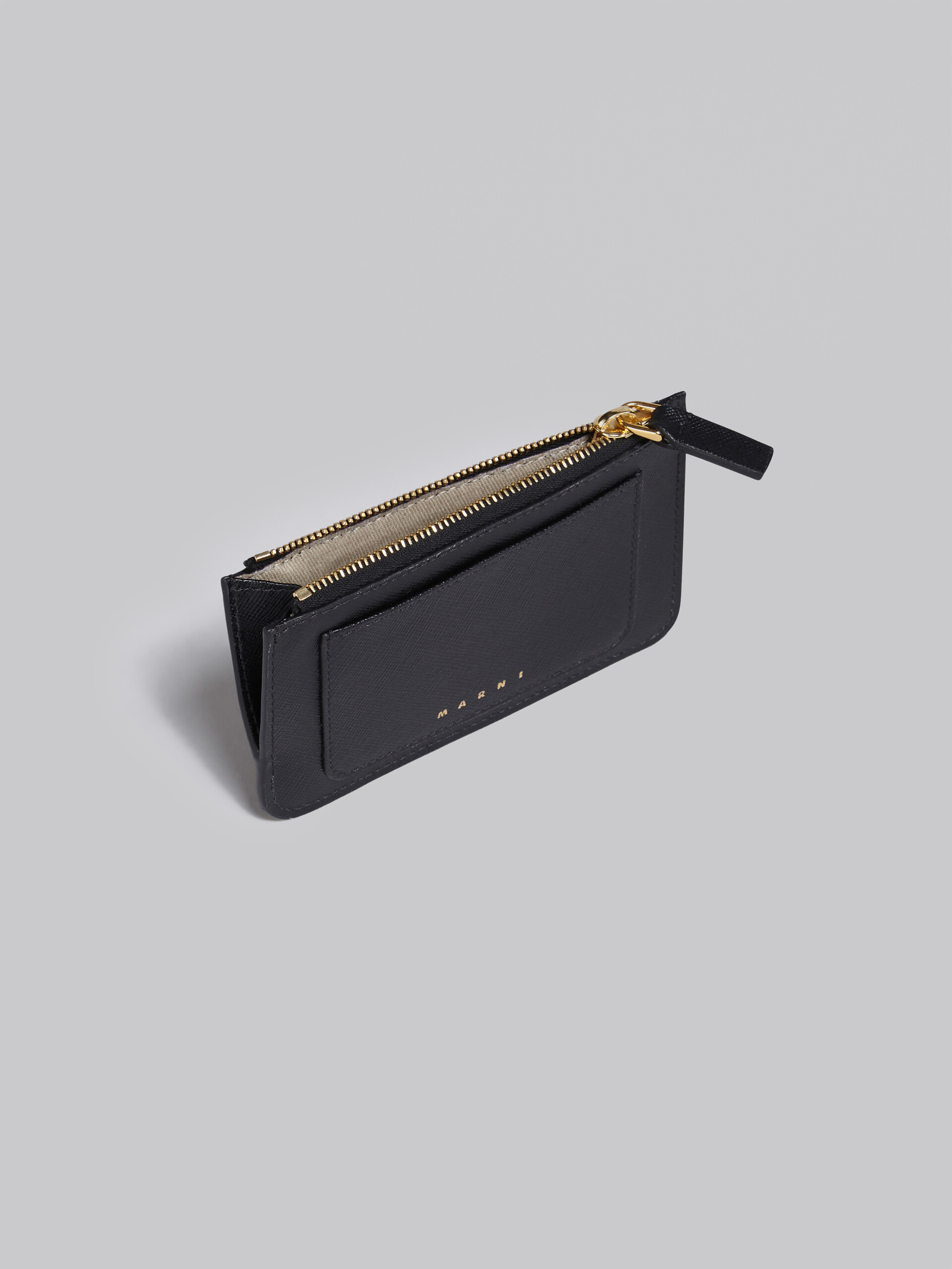ブラック サフィアーノレザー製 カードケース - 財布 - Image 2