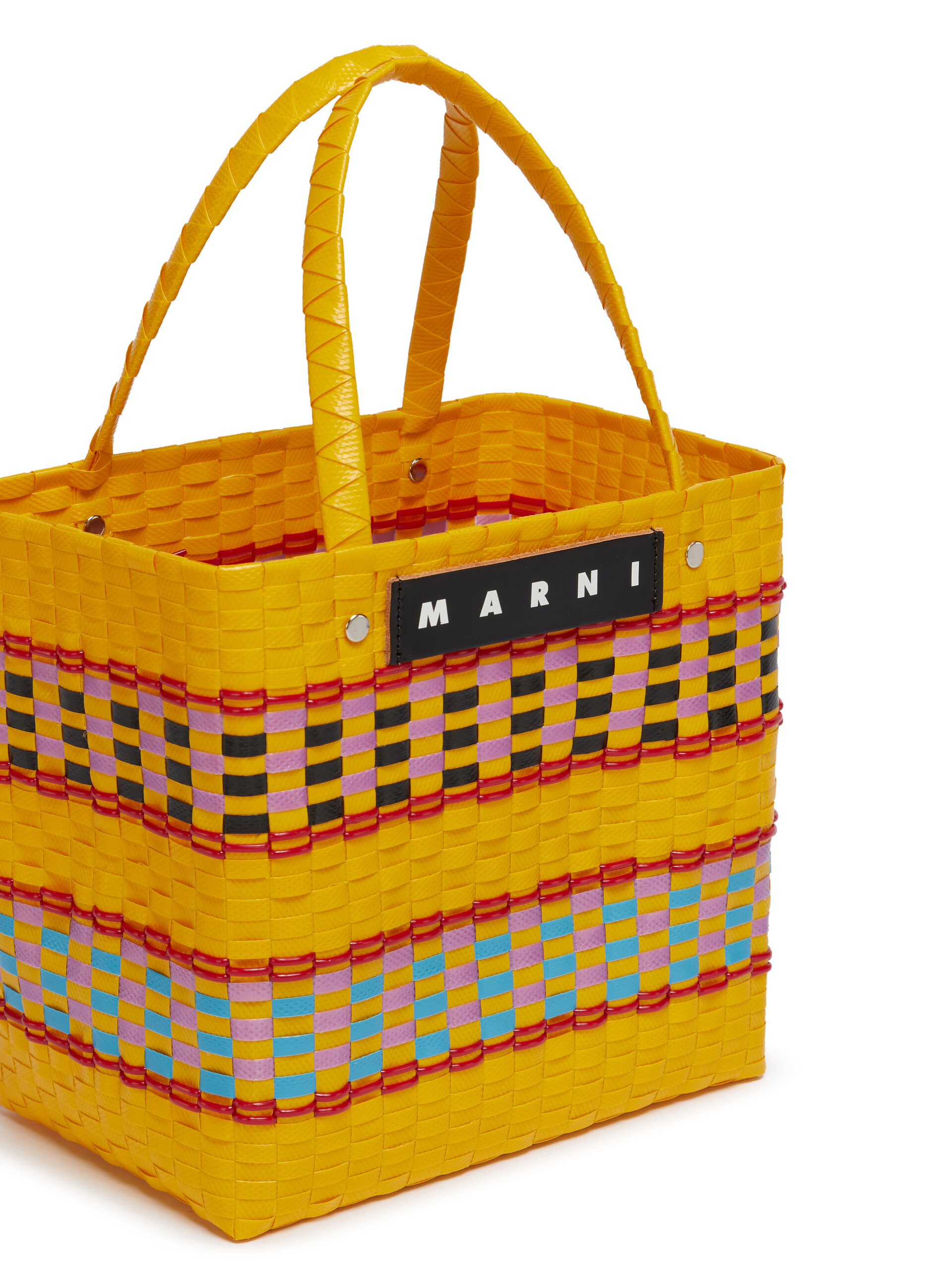 Small Purple Marni Market Retro Basket Bag - Shopping Bags - Image 4