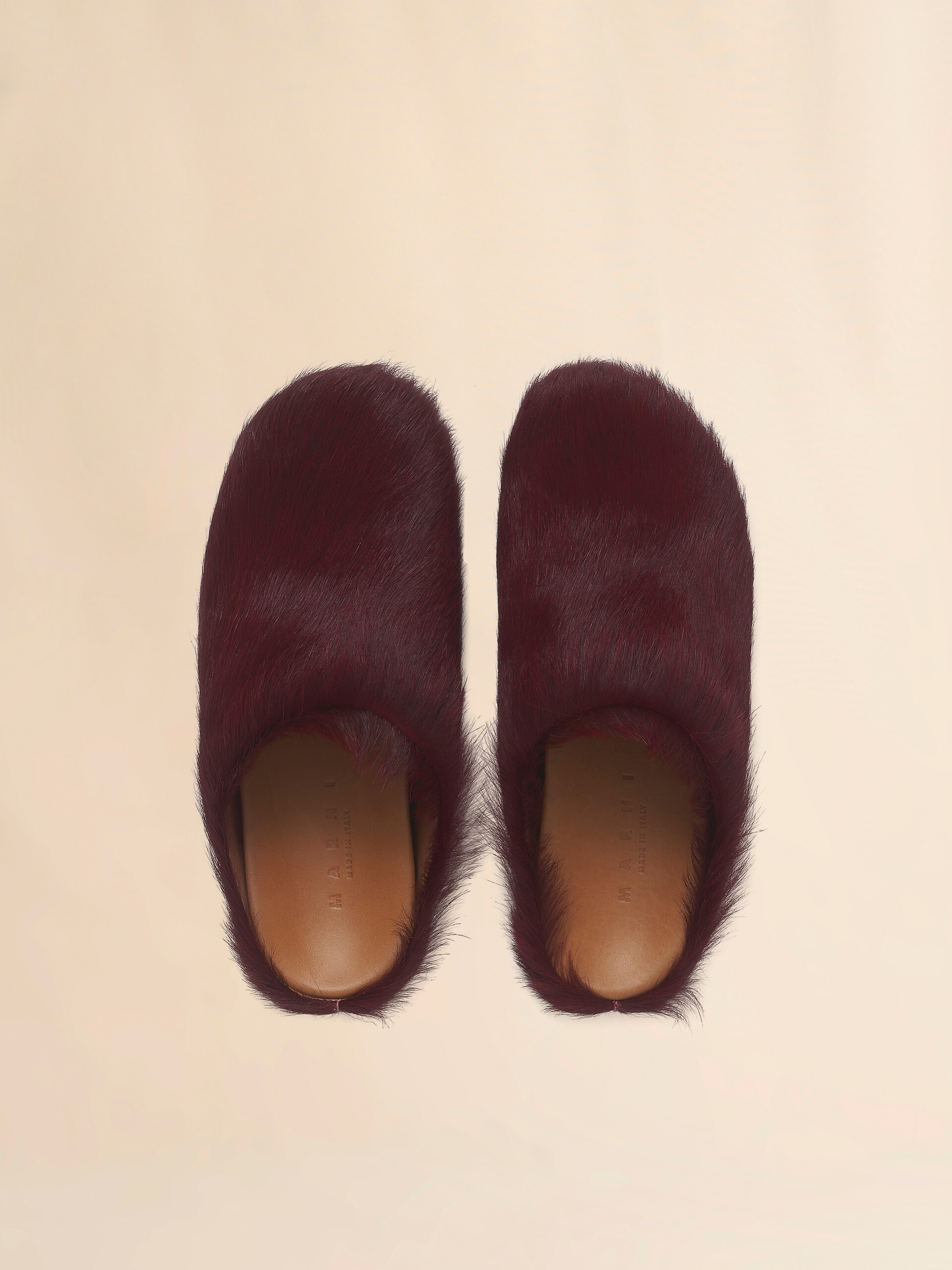 Blue long-hair calfskin Fussbett sabot - Sandals - Image 4