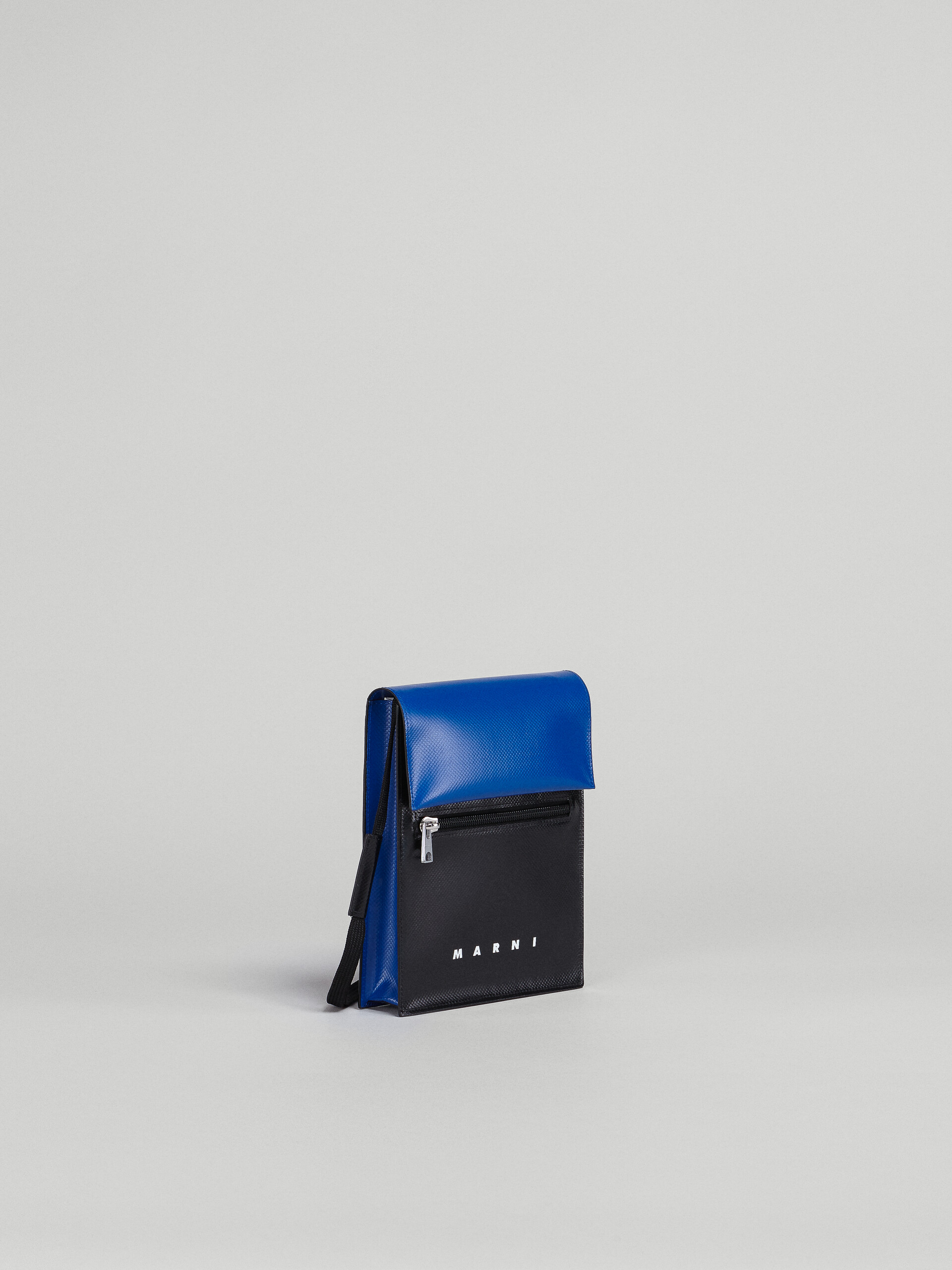 Black and blue PVC TRIBECA messenger bag - Shoulder Bags - Image 5