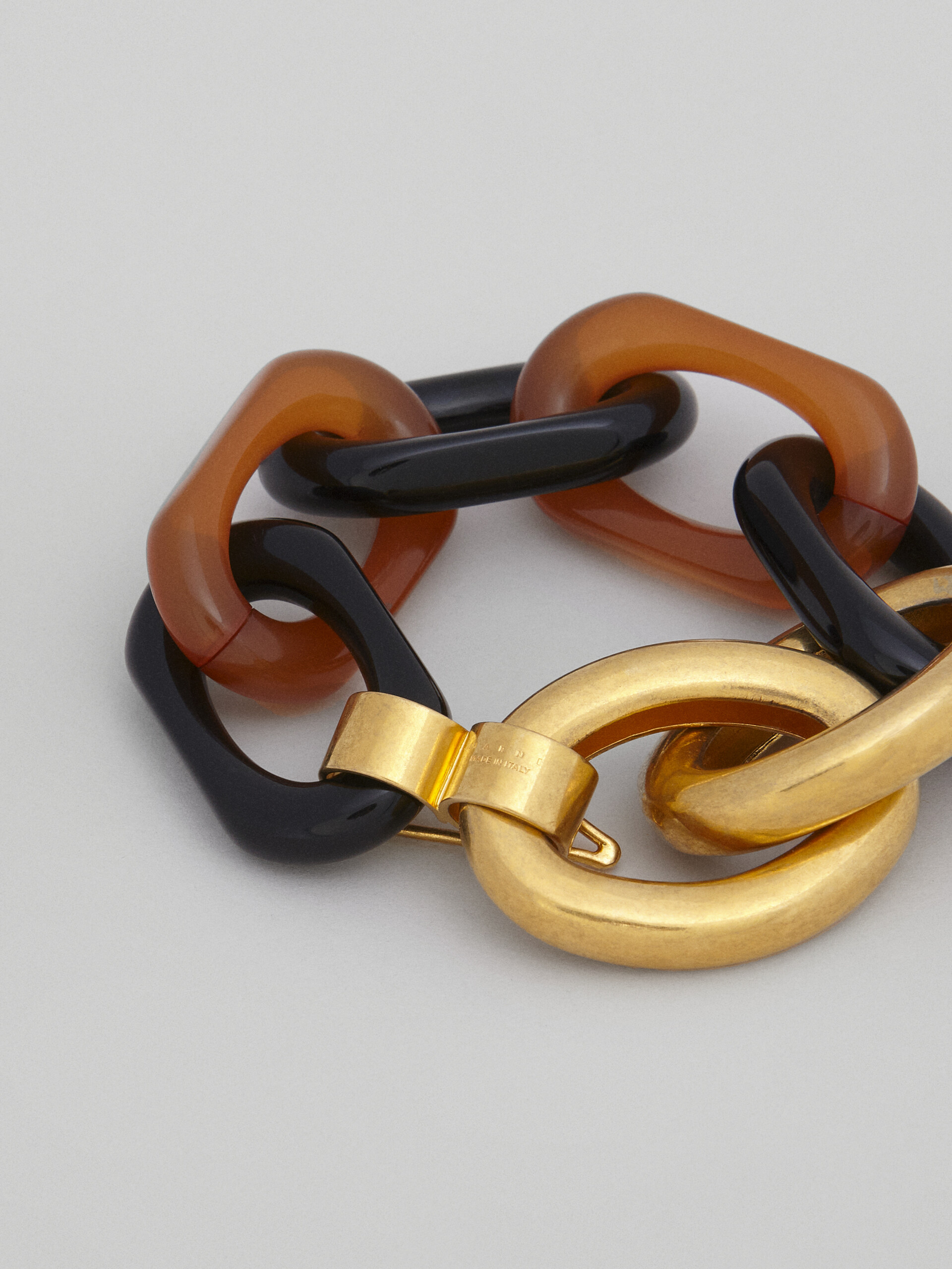 VERTIGO bracelet in grey resin and metal - Bracelets - Image 4