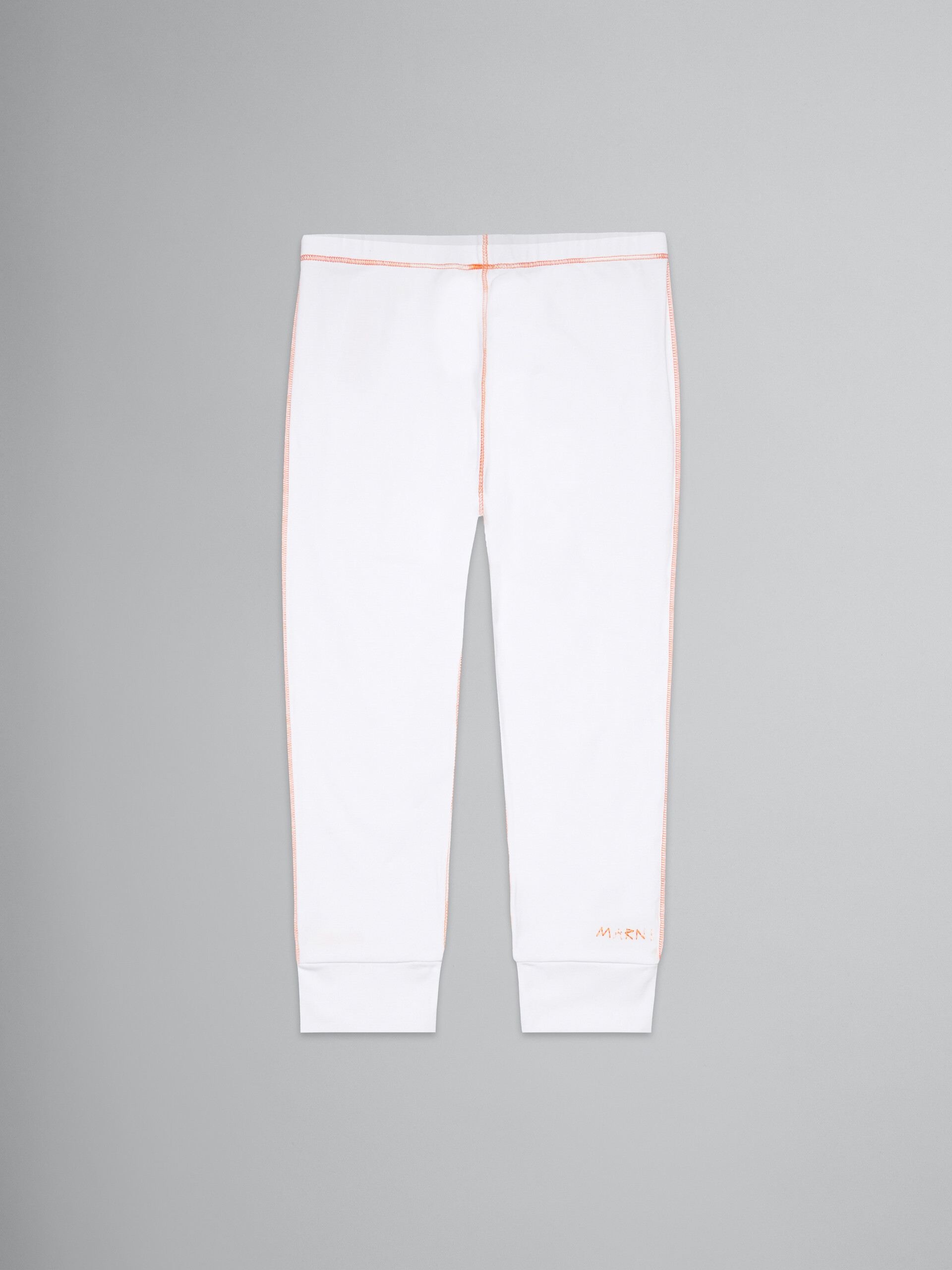 Pantaloni leggings bianchi con impunture - Pantaloni - Image 1