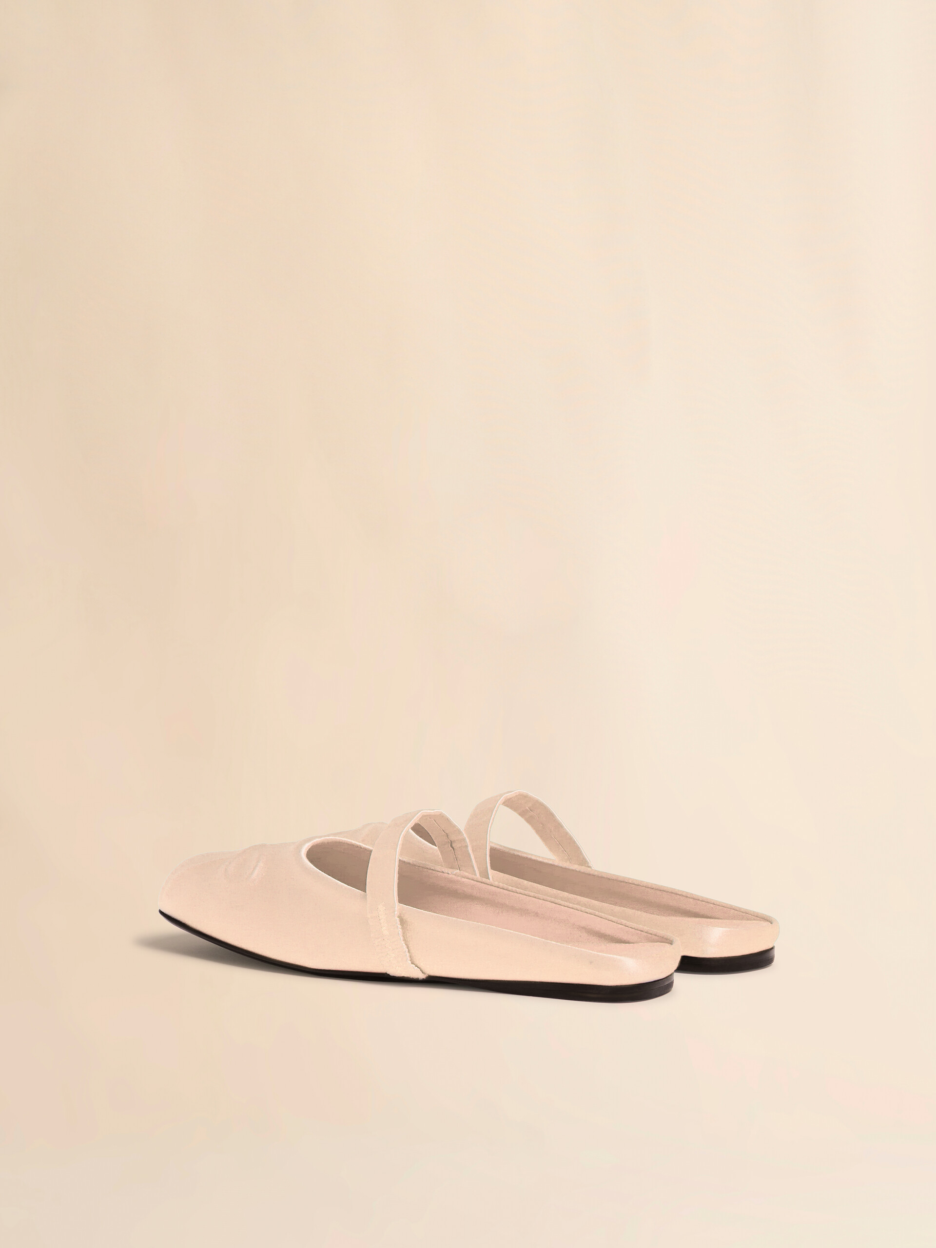 Light grey satin Little Bow sabot ballet flat - Ballet Shoes - Image 3