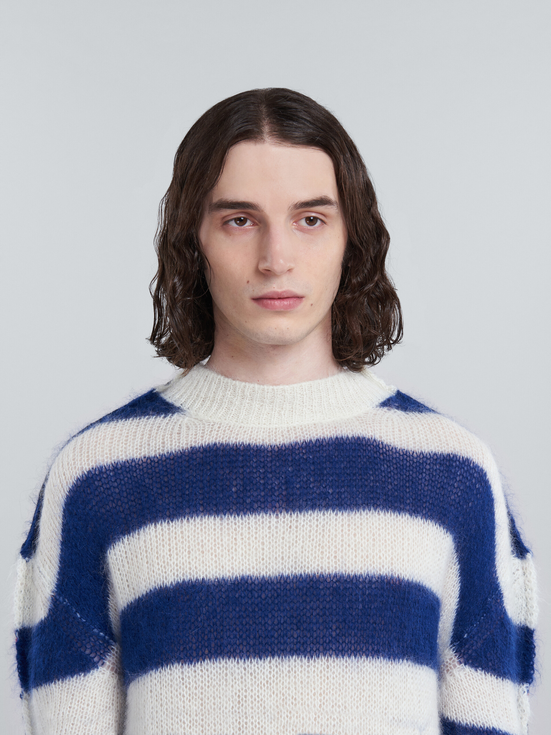 Mohair and wool sweater with multicolour stripes - Pullovers - Image 4