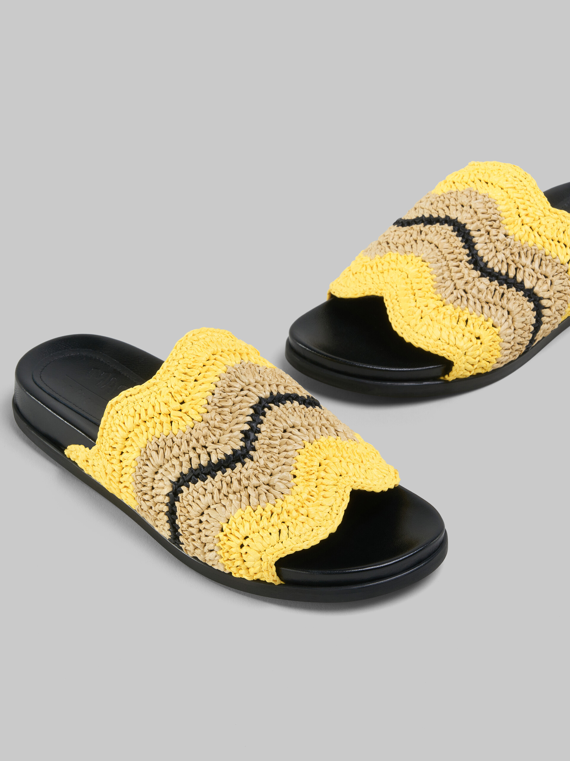 Marni x No Vacancy Inn - Yellow crochet raffia slide - Sandals - Image 5