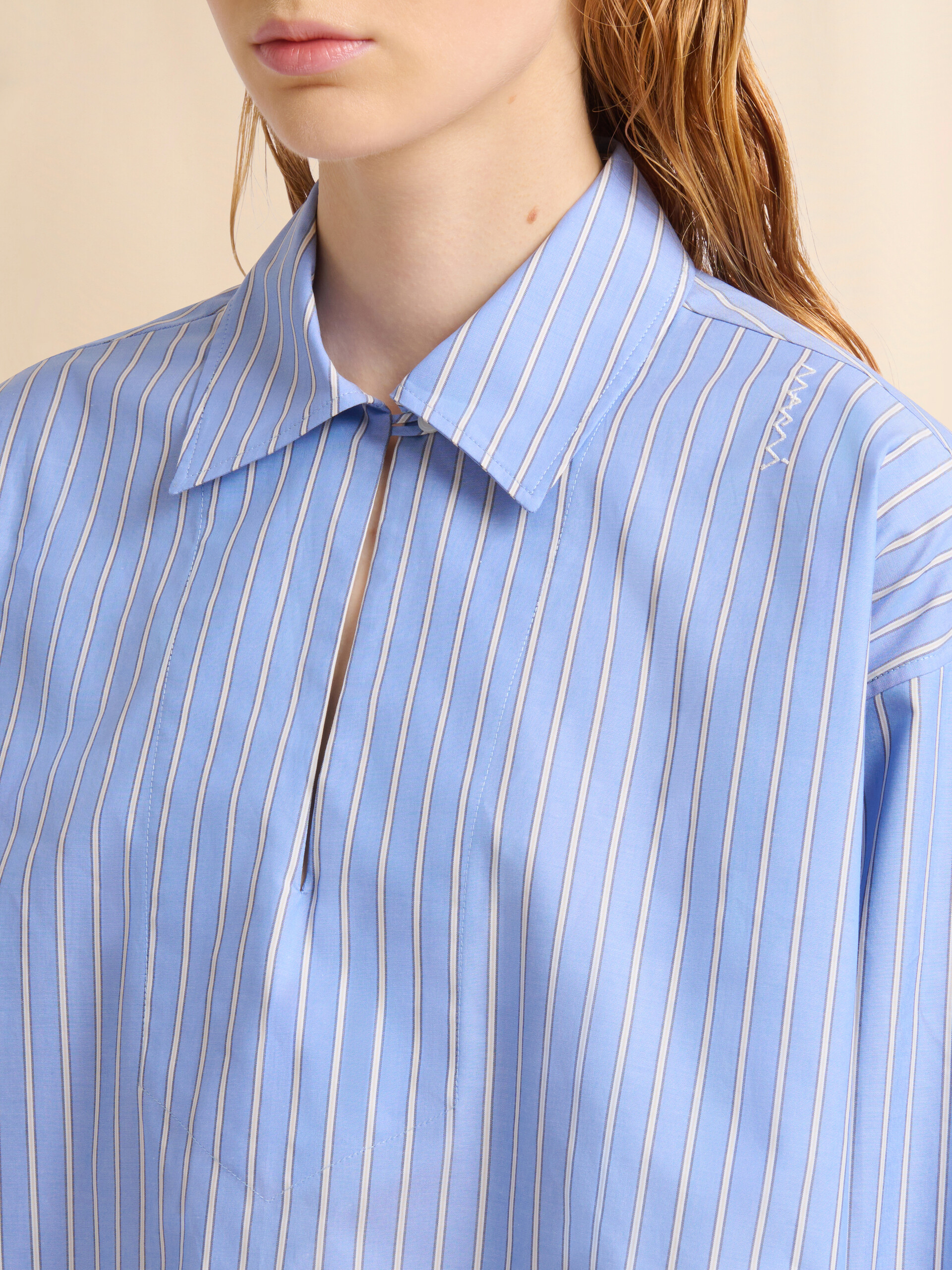 コットンポプリン製ストライプシャツ | Marni