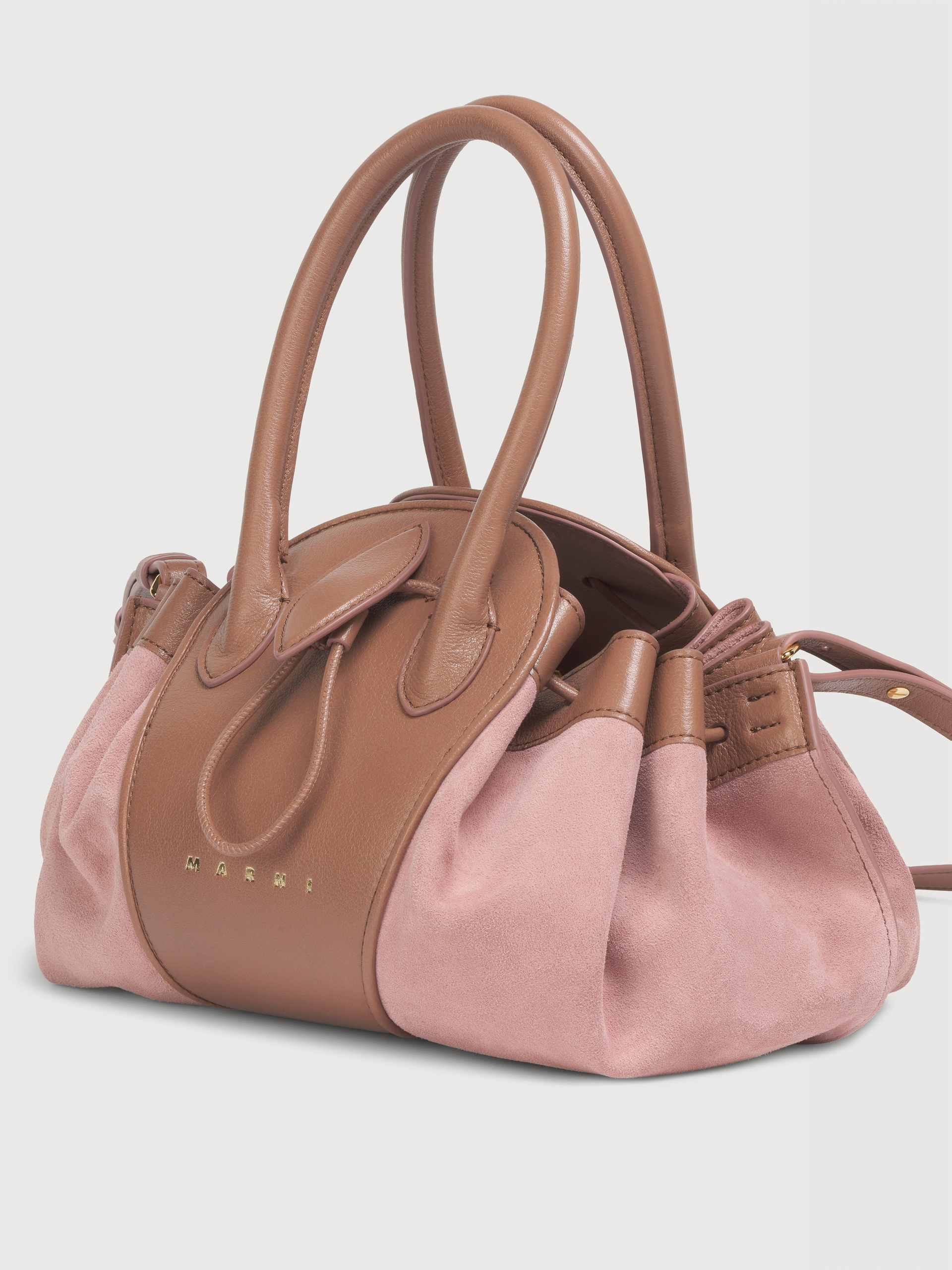 Blue leather and suede Tulipea small handbag - Shoulder Bag - Image 4
