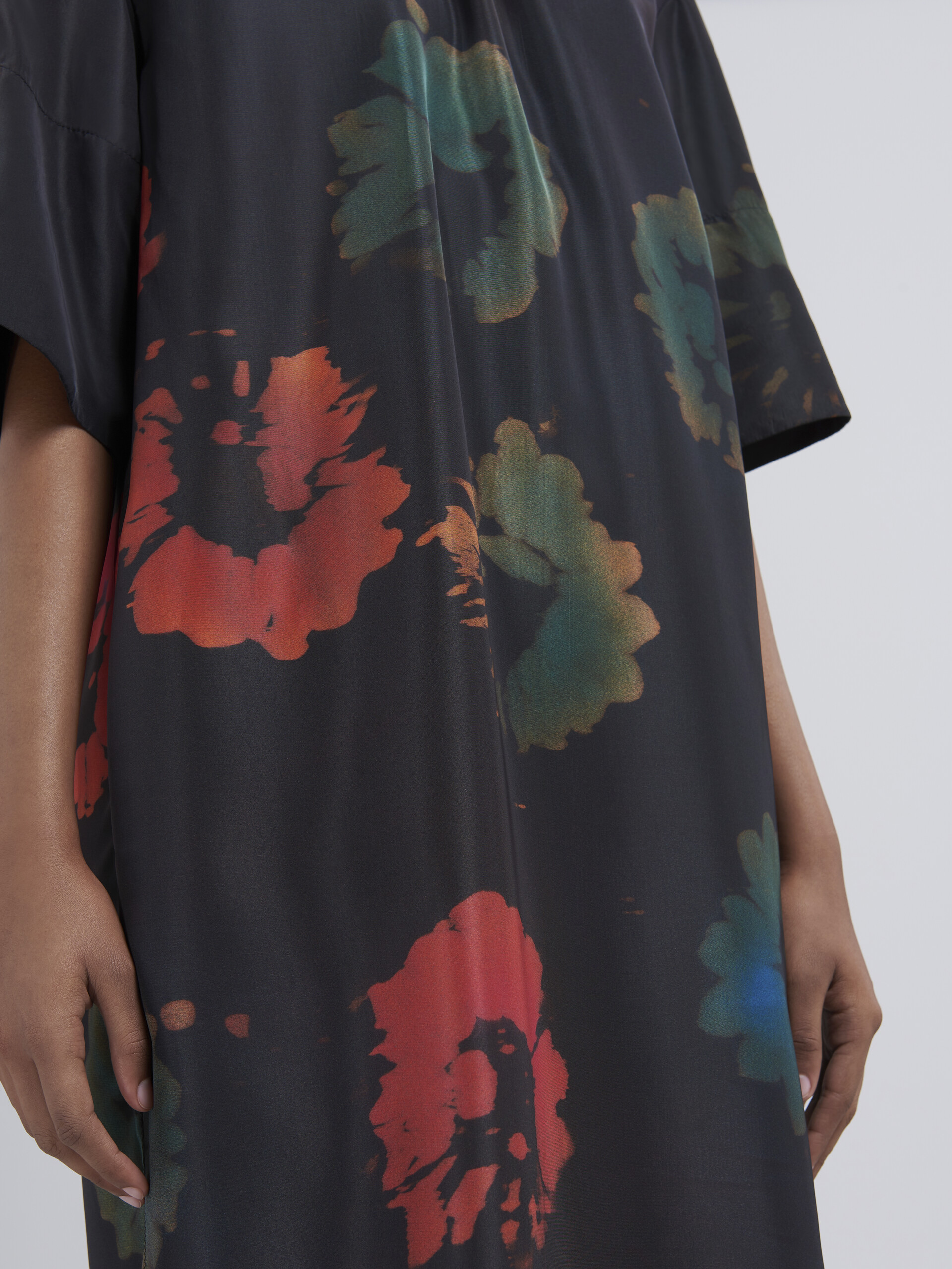 Sunflower print faille dress - Dresses - Image 5