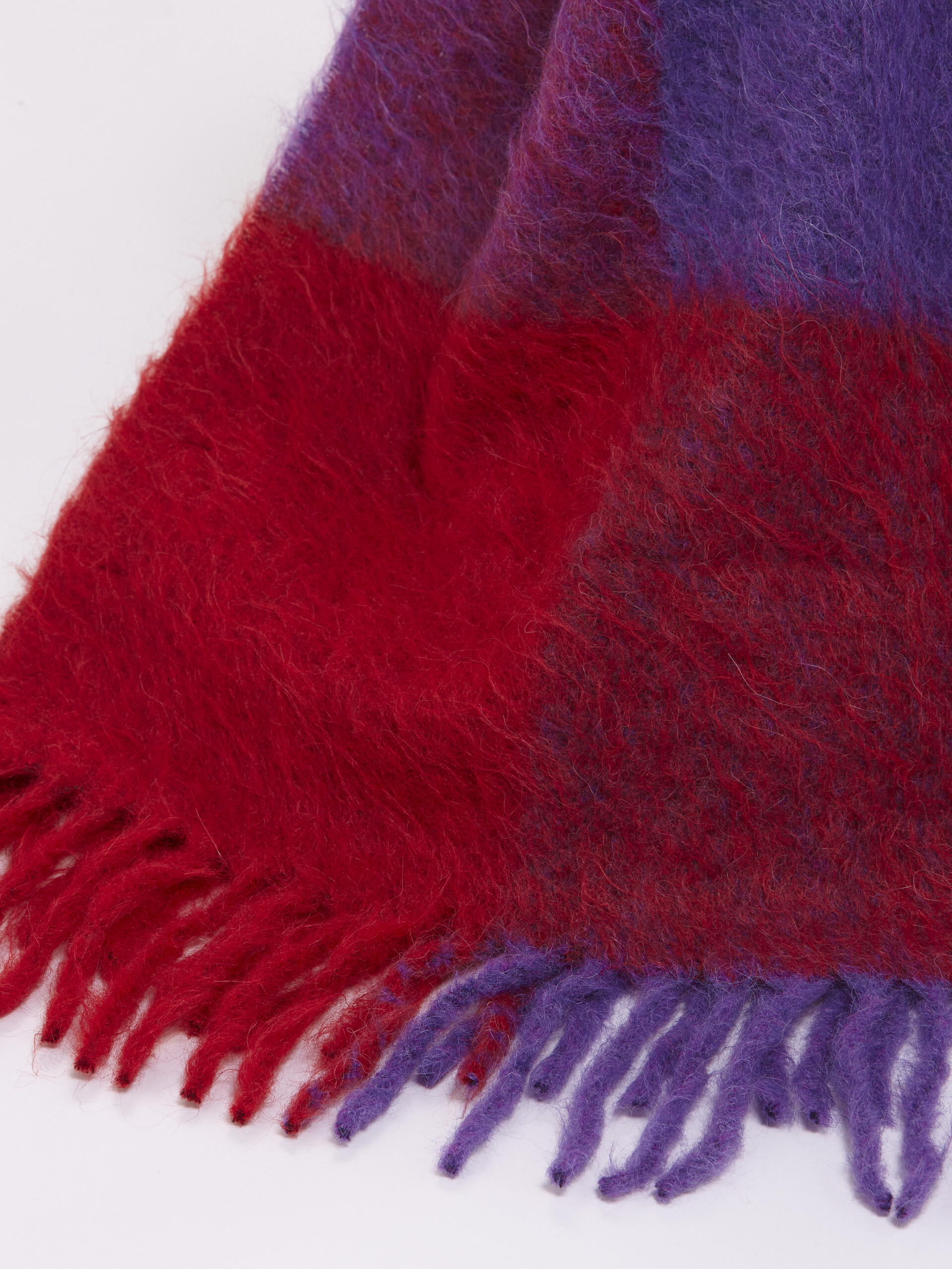 Check mohair blend scarf - Scarves - Image 2