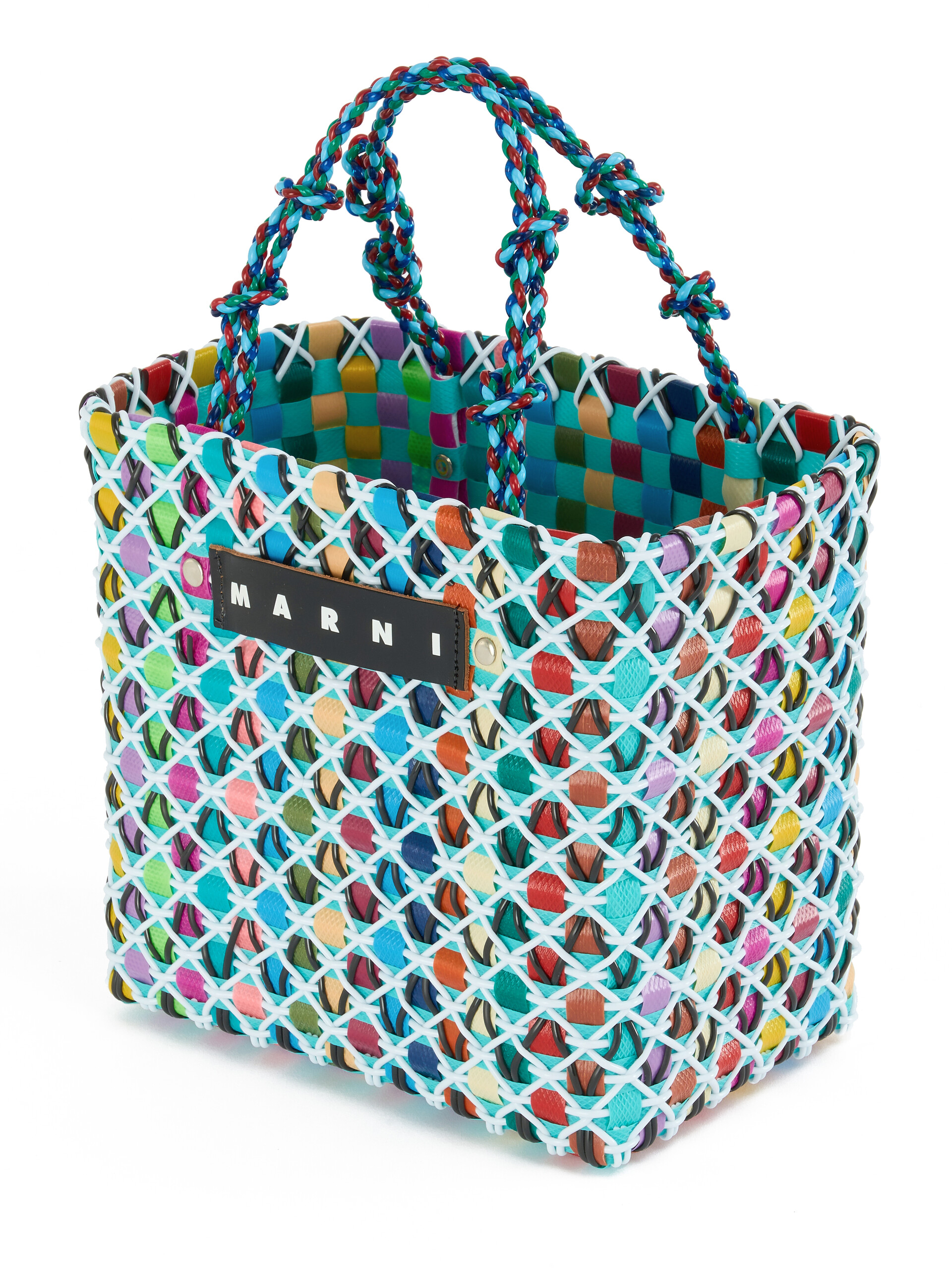 Blue MARNI MARKET CAKE BASKET bag - Shopping Bags - Image 4