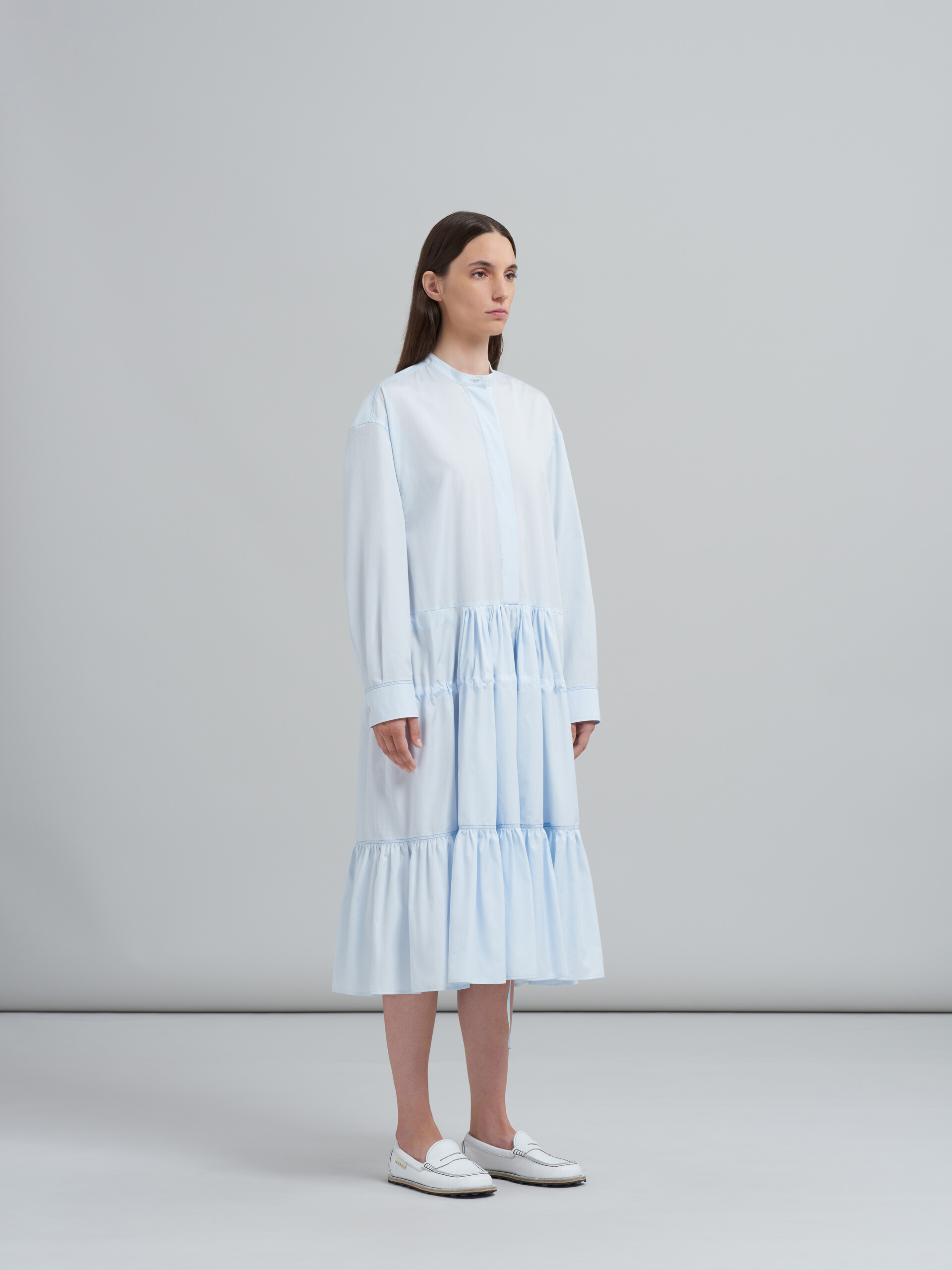 Cotton poplin chemisier dress - Dresses - Image 6