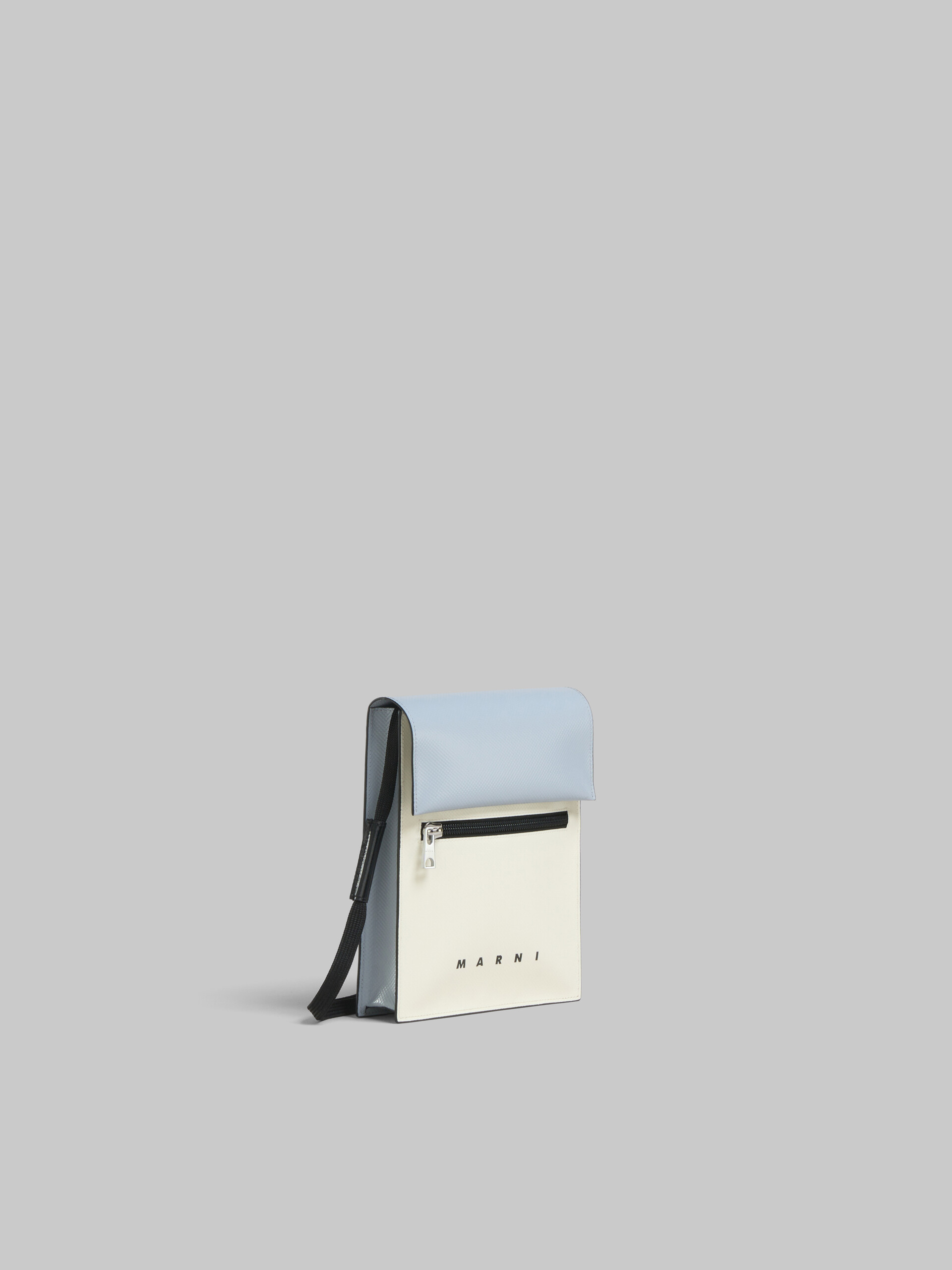 White and silver colour-block messenger bag - Shoulder Bags - Image 5