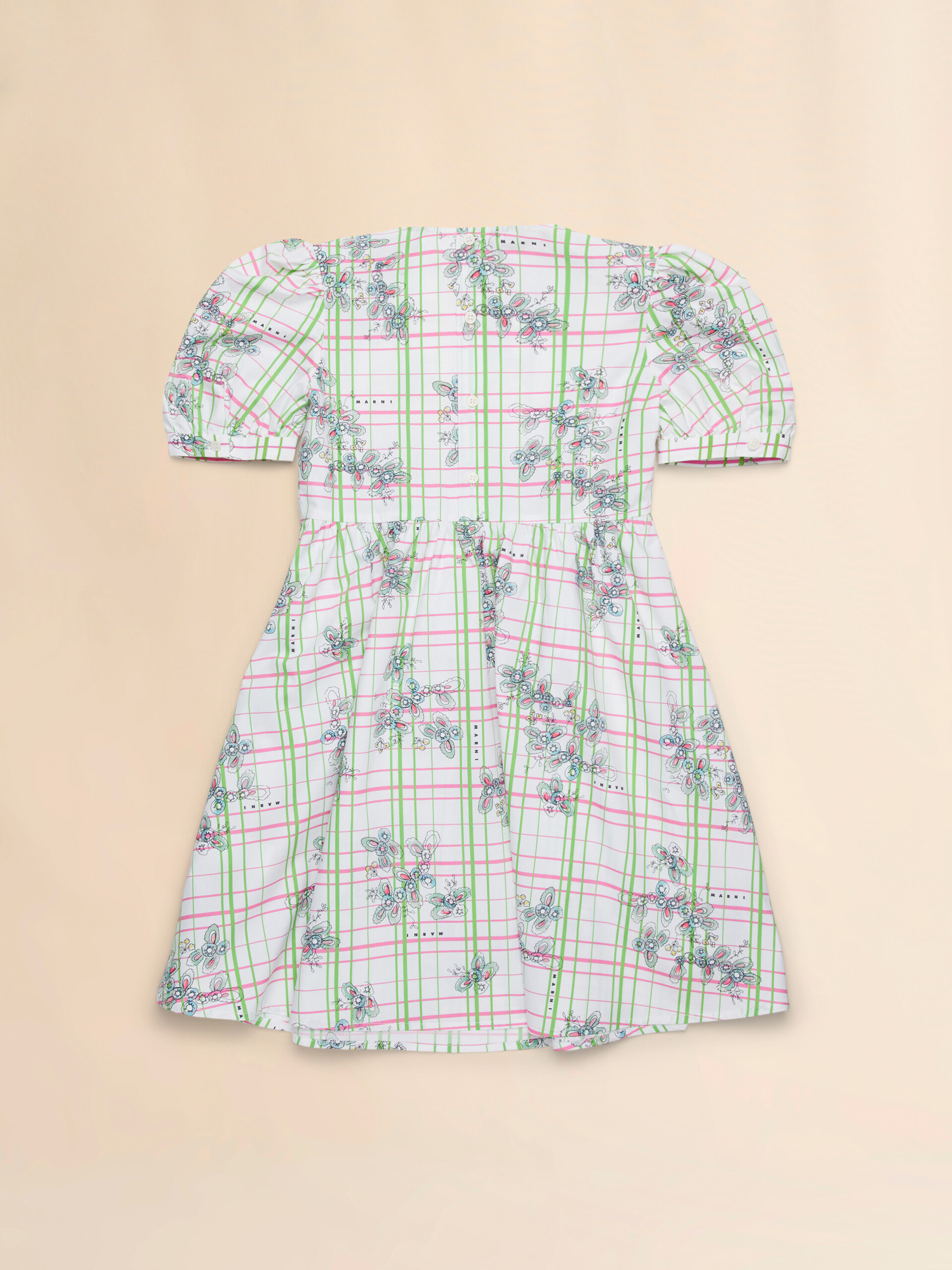 Poplin dress with Greenhouse pattern - Dresses - Image 2