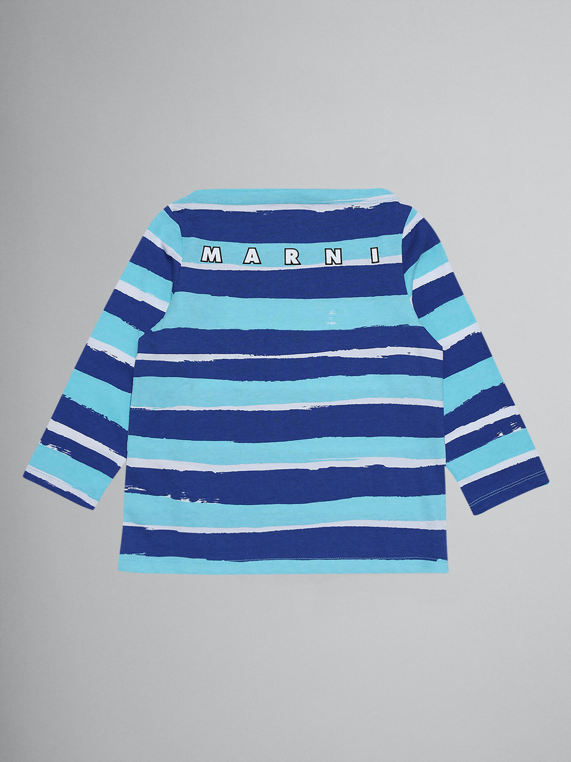 Stripe print cotton jersey T-shirt - T-shirts - Image 1
