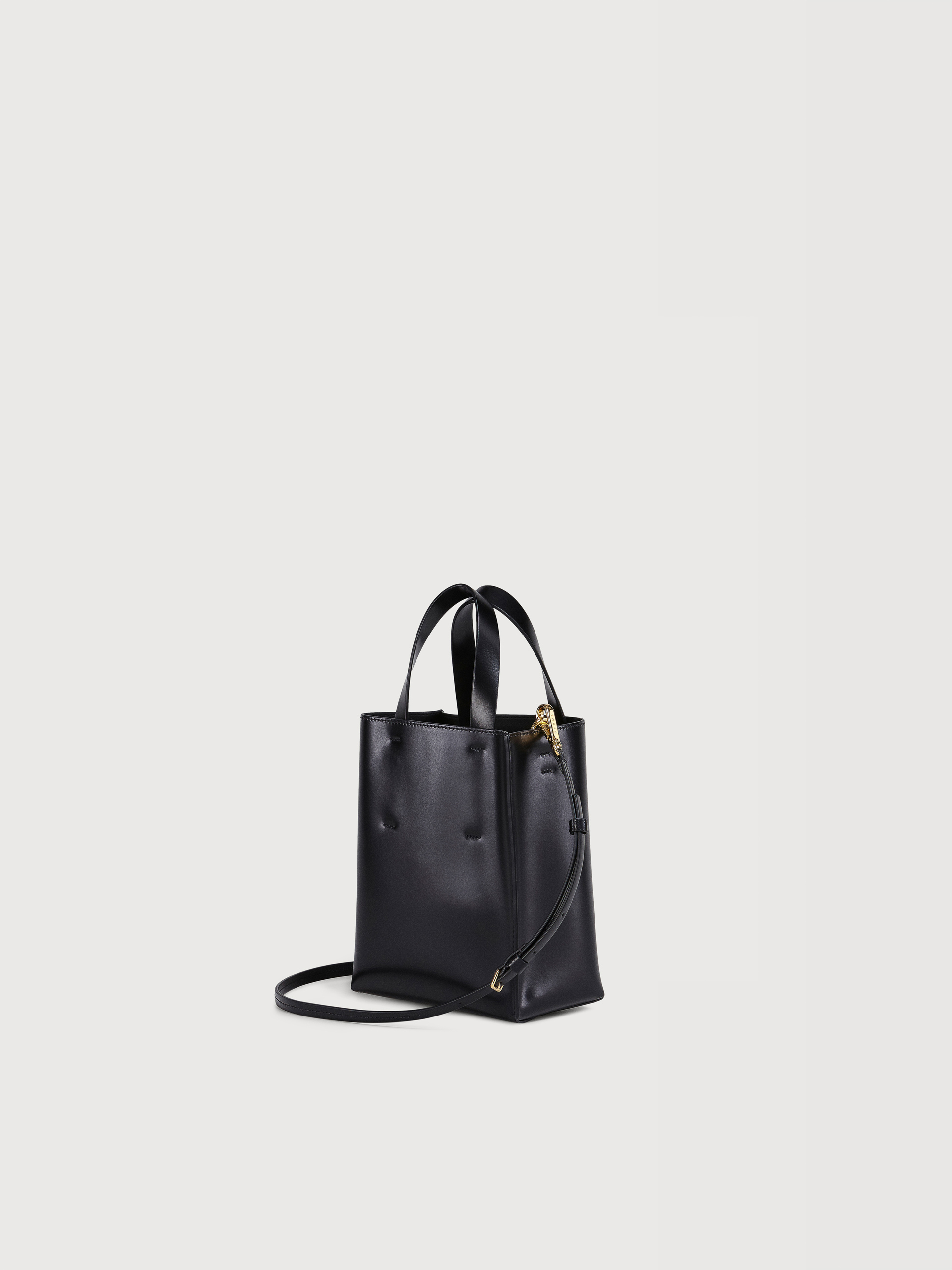 Mini-Tasche Museo aus Leder in Schwarz und Braun - Shopper - Image 2