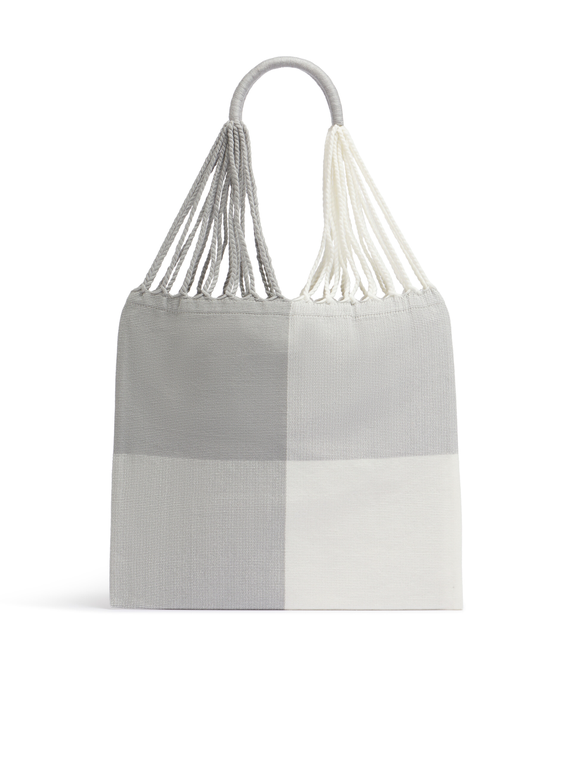 MARNI MARKET ポリエステル ショッピングバッグ ハンモック風ハンドル付き グレー/ターコイズ/レッド - ハンドバッグ - Image 3