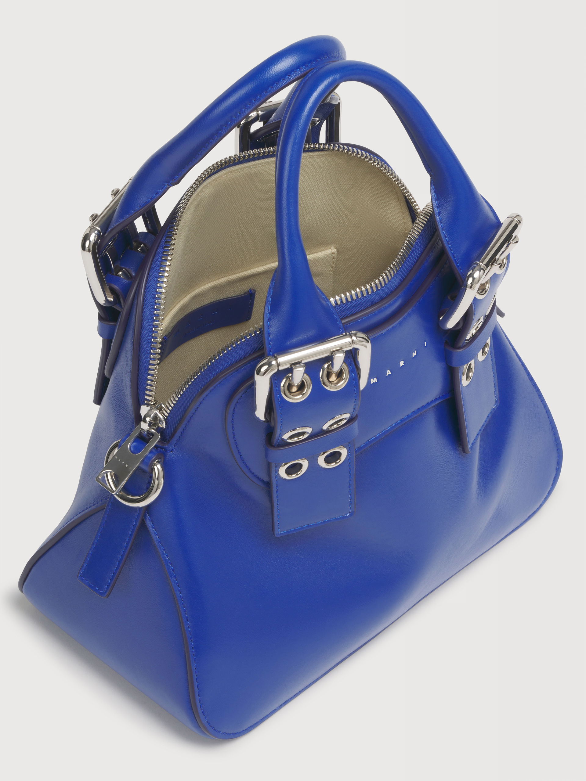 Kleine Belte Tasche aus blauem Leder - Handtaschen - Image 4