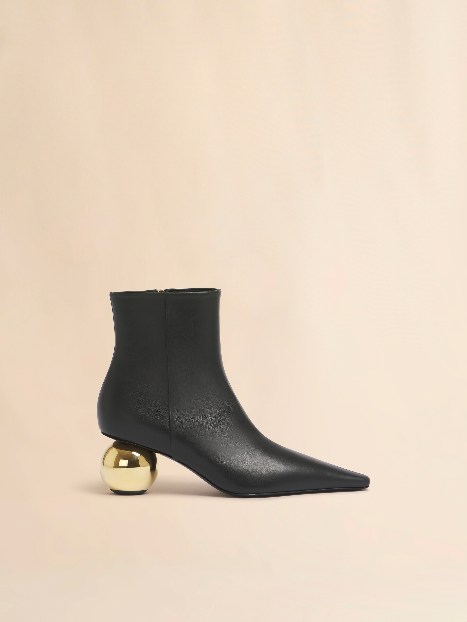 Black leather ankle boot - Boots - Image 1
