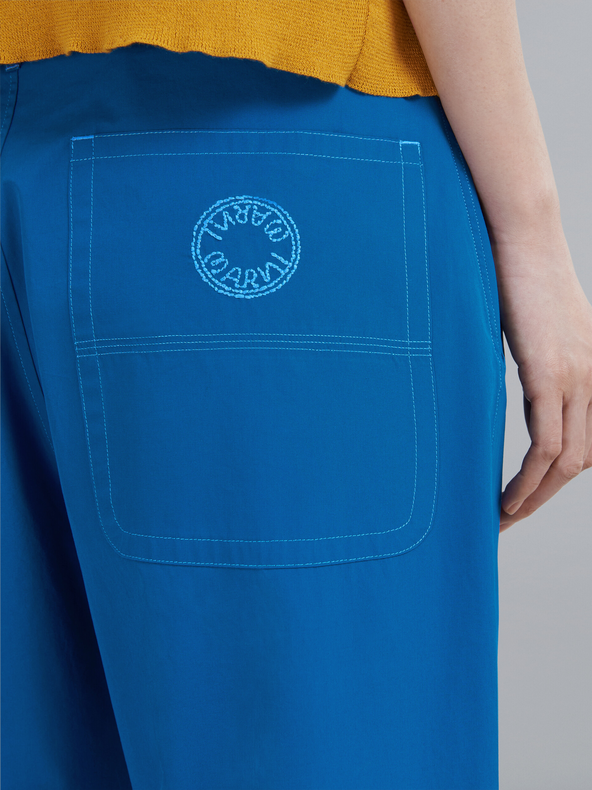 Poplin cropped pants