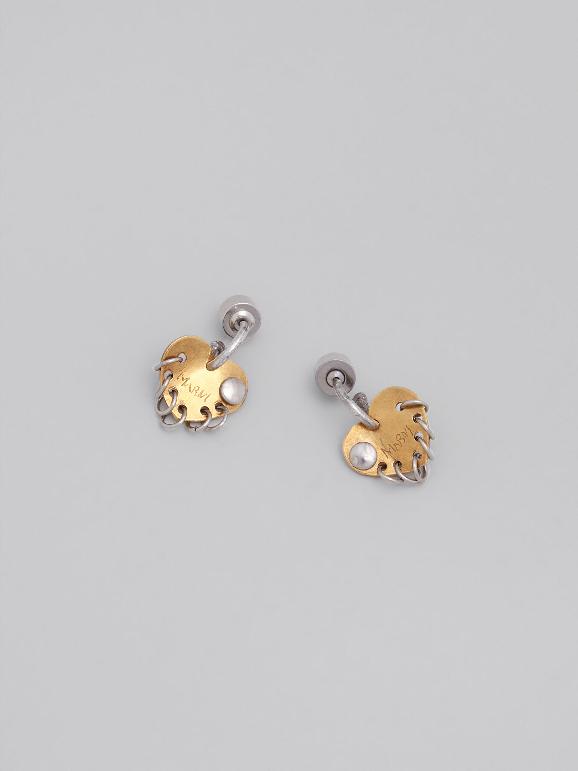 Raw Hearts two-tone earrings - Earrings - Image 4