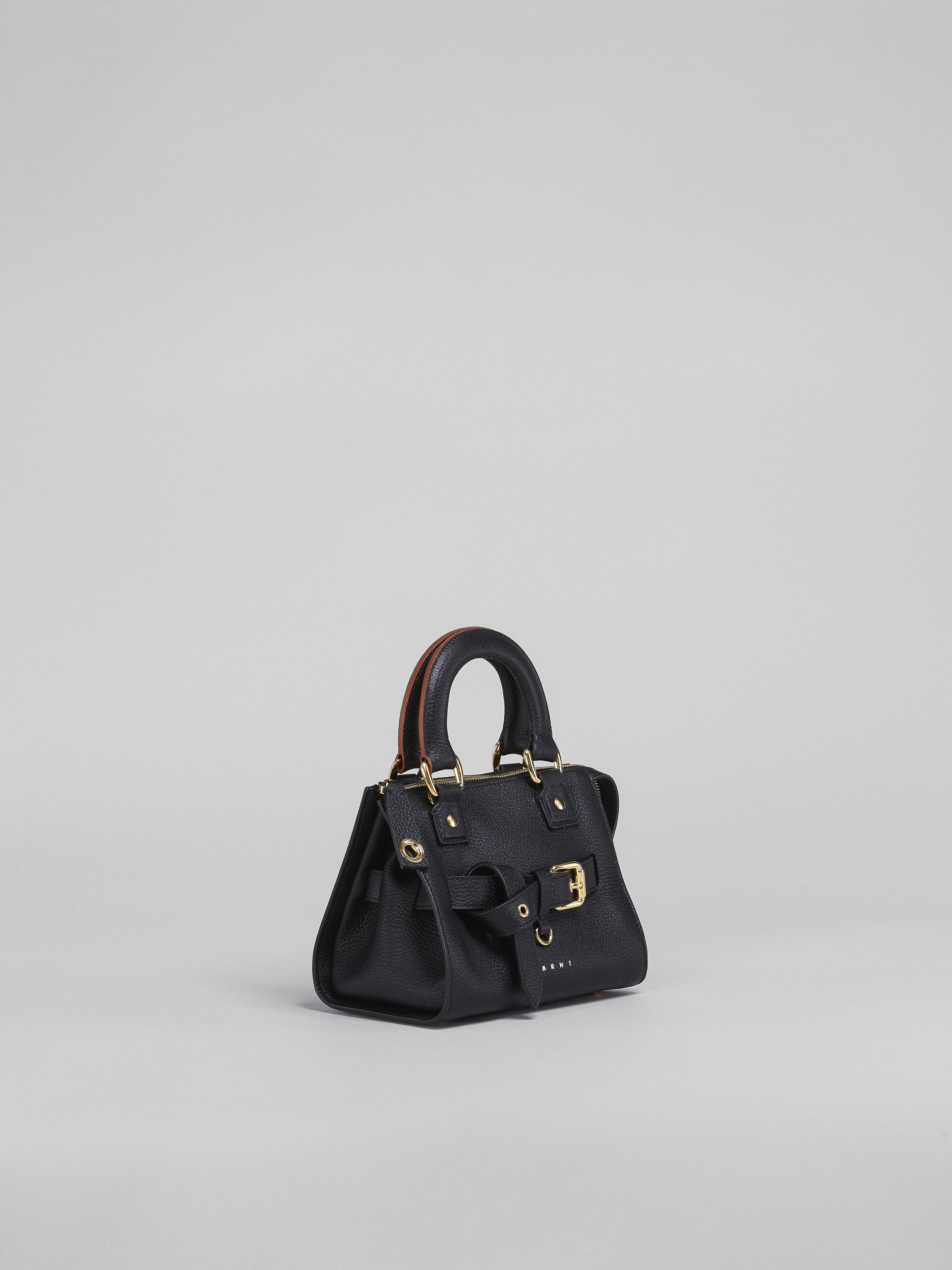 Black grained calf TREASURE mini top handle bag - Handbags - Image 5