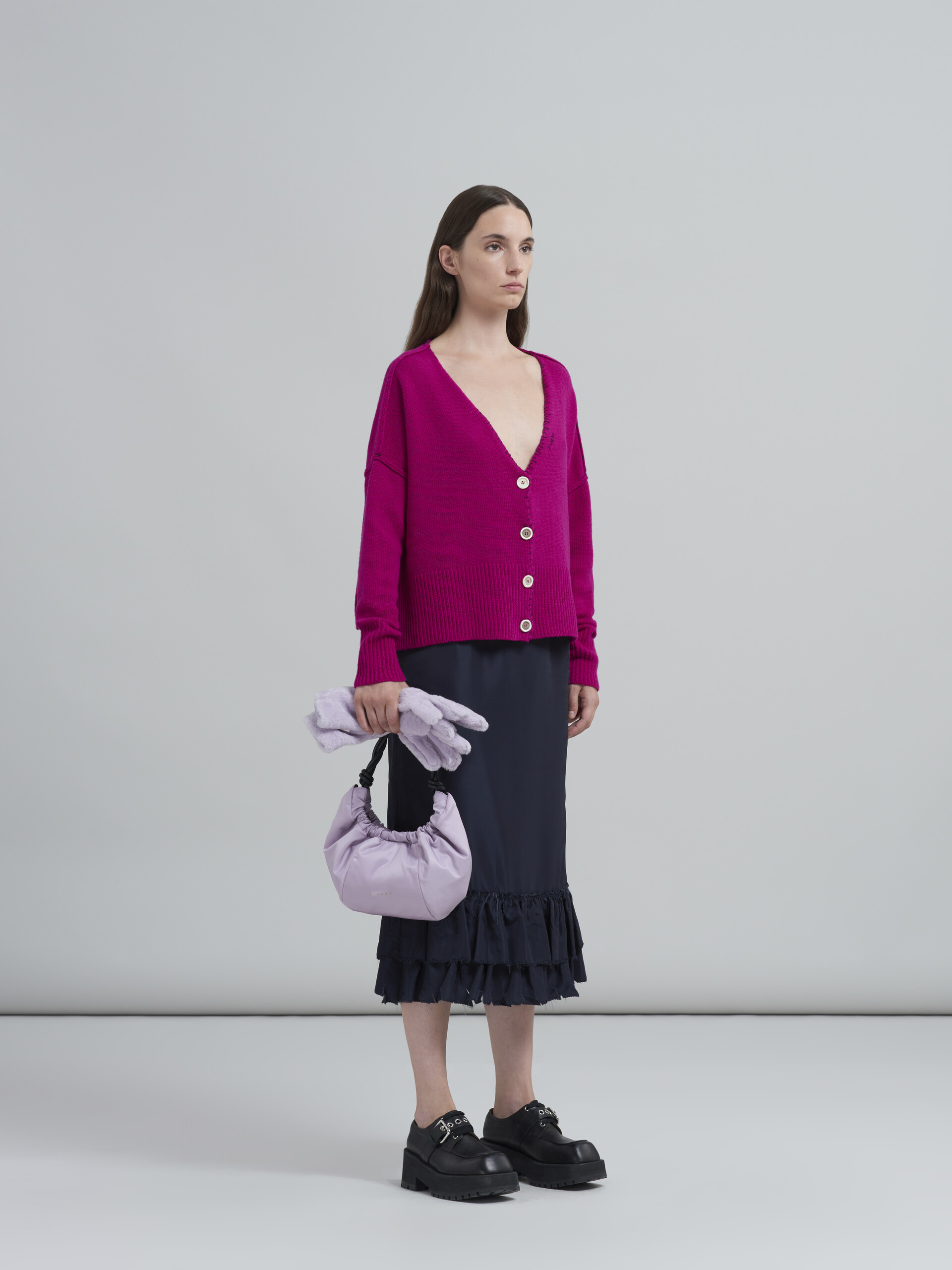 Pink soft Shetland wool cardigan - Pullovers - Image 5