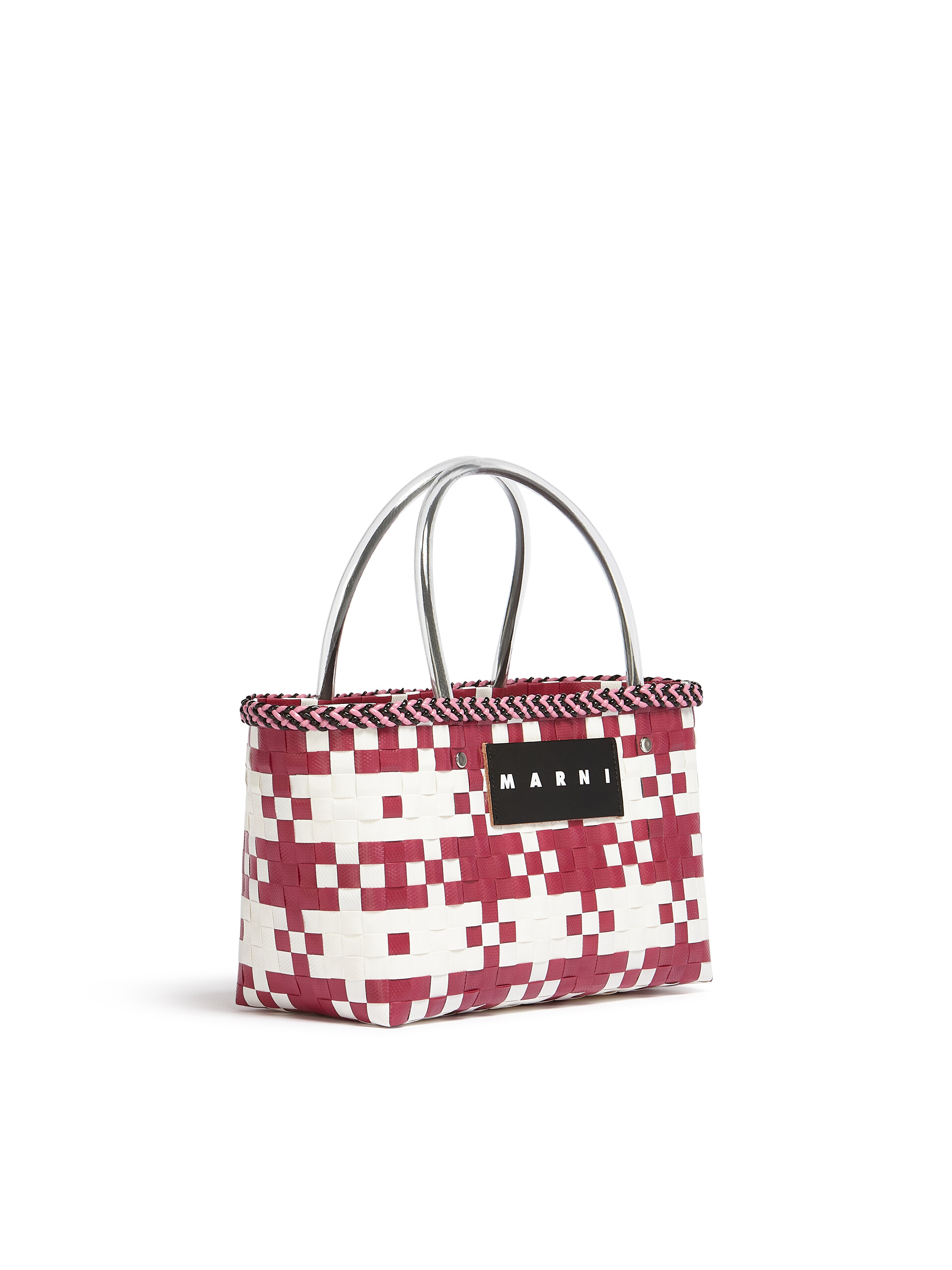 MARNI MARKET CHECK in red and white tartan woven material - Bags - Image 2