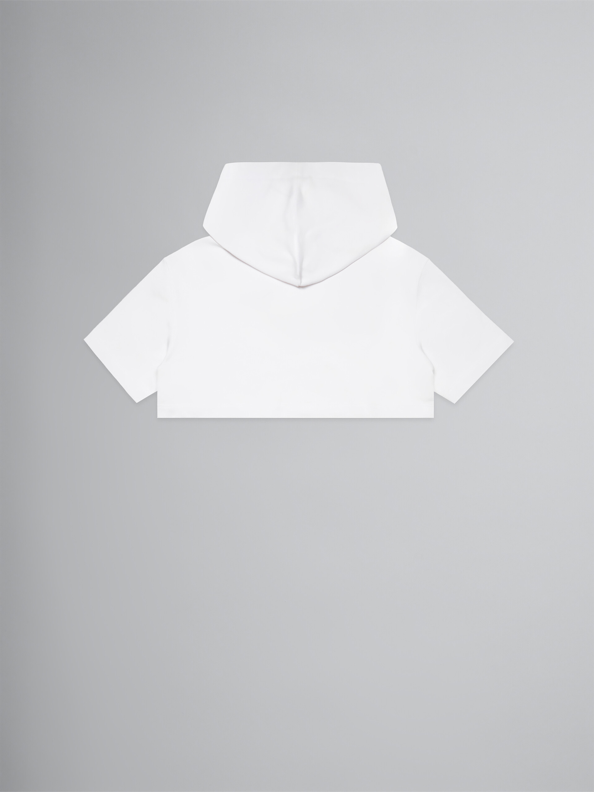 Kurzes weißes Sweatshirt mit Logo - Strickwaren - Image 2