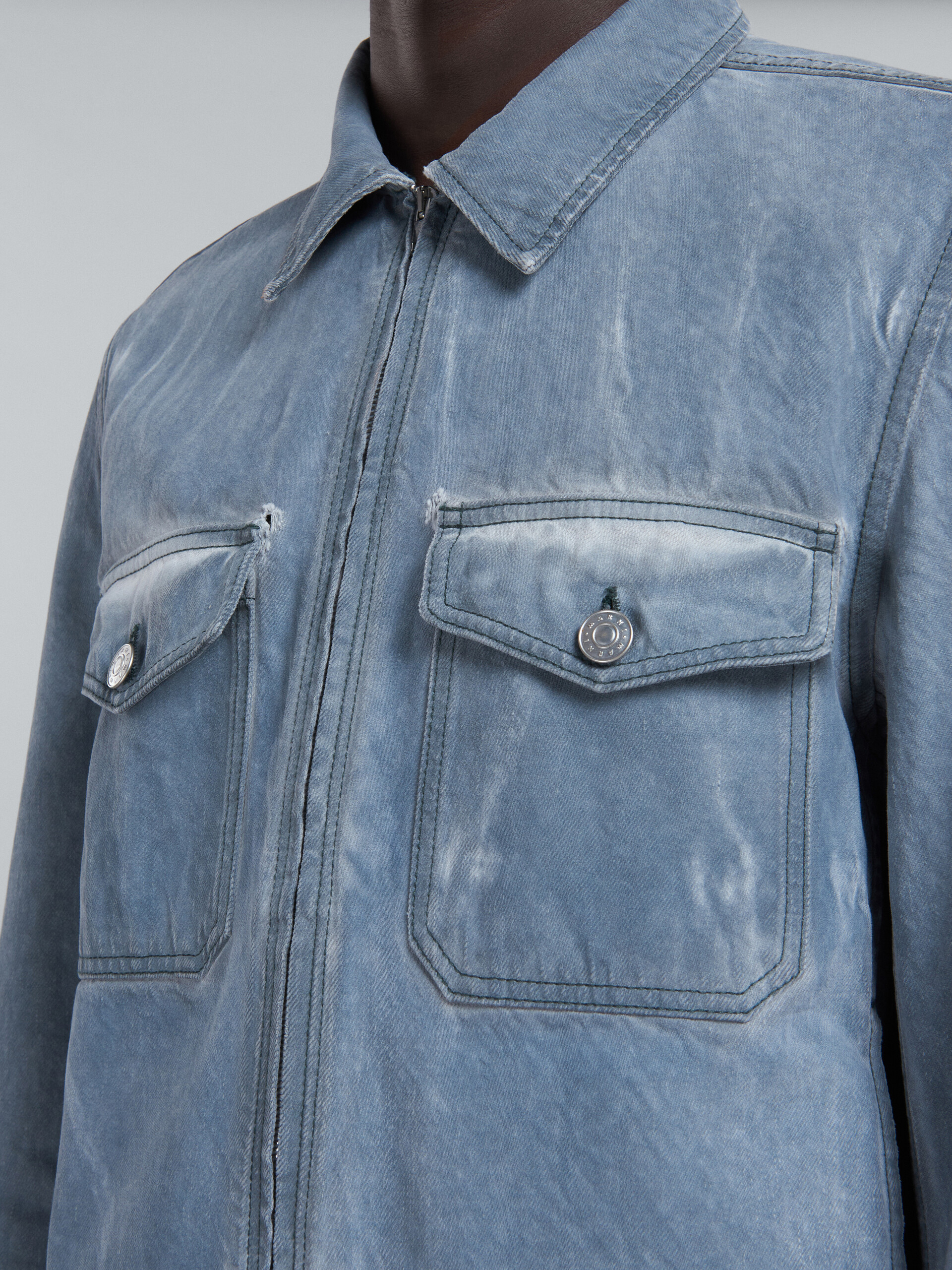 Grey cotton drill jacket - Jackets - Image 5