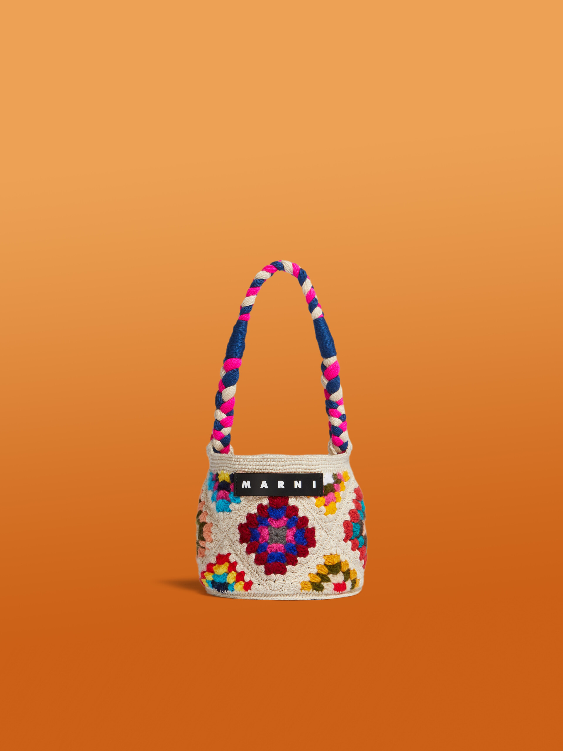 Small blue MARNI MARKET CYLINDER crochet bag - Shopping Bags - Image 1