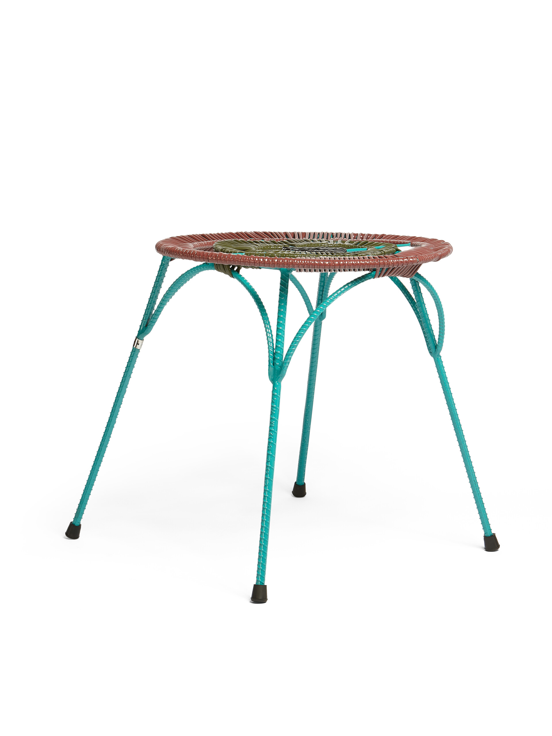 MARNI MARKET heart stool-table in iron green red PVC - Furniture - Image 2